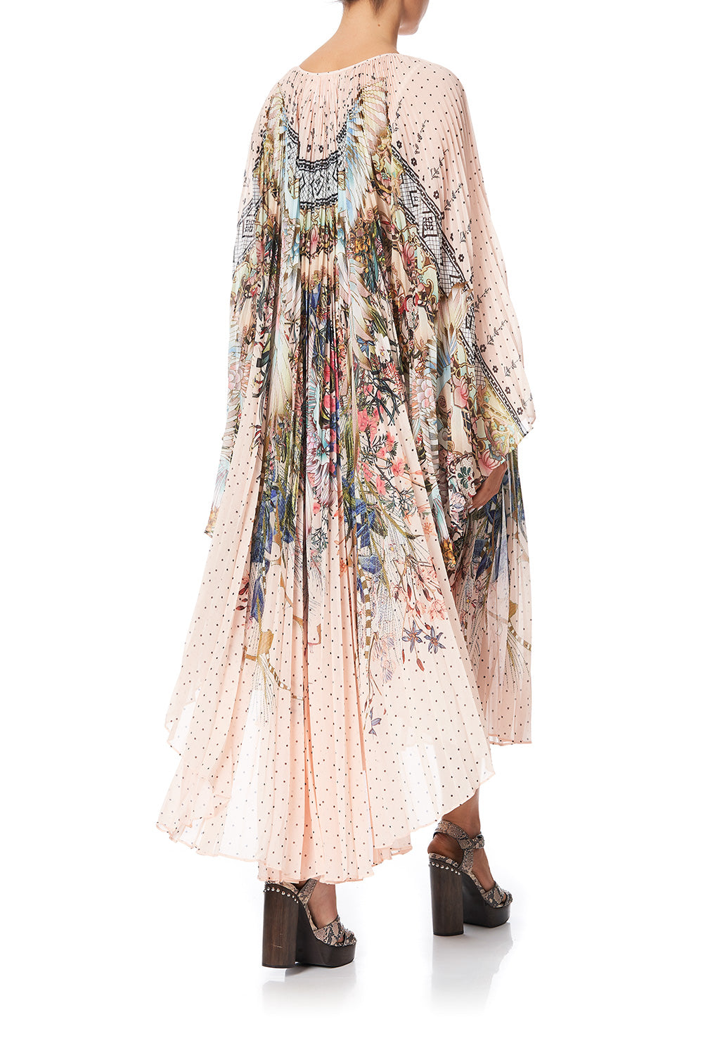 SUNRAY PLEATED KAFTAN KINDRED SKIES