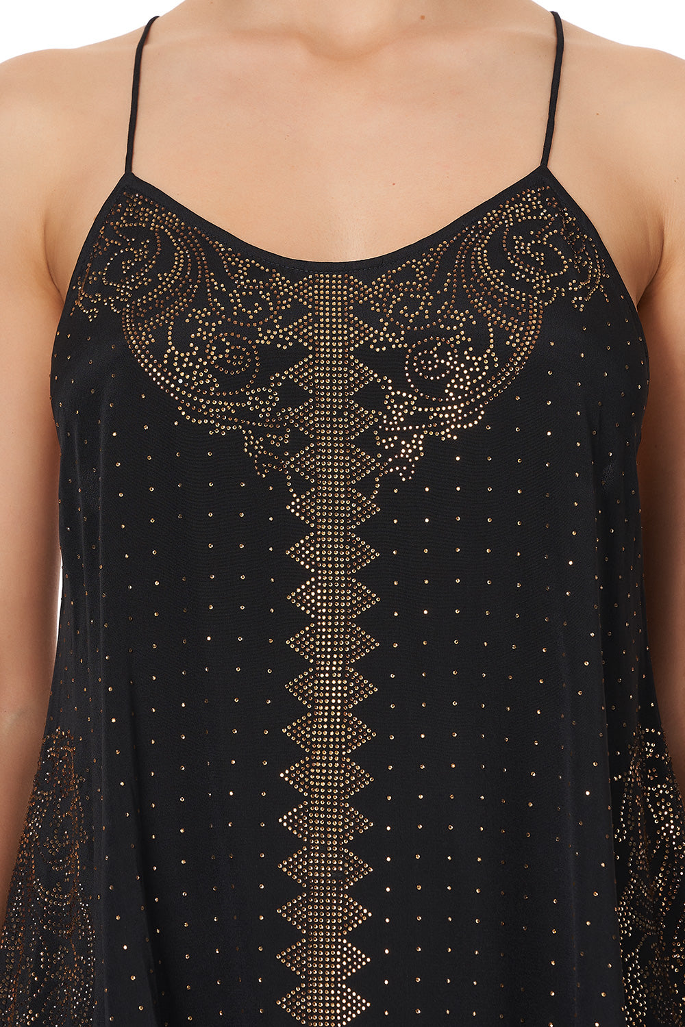 T BACK SHOESTRING TOP LUXE BLACK