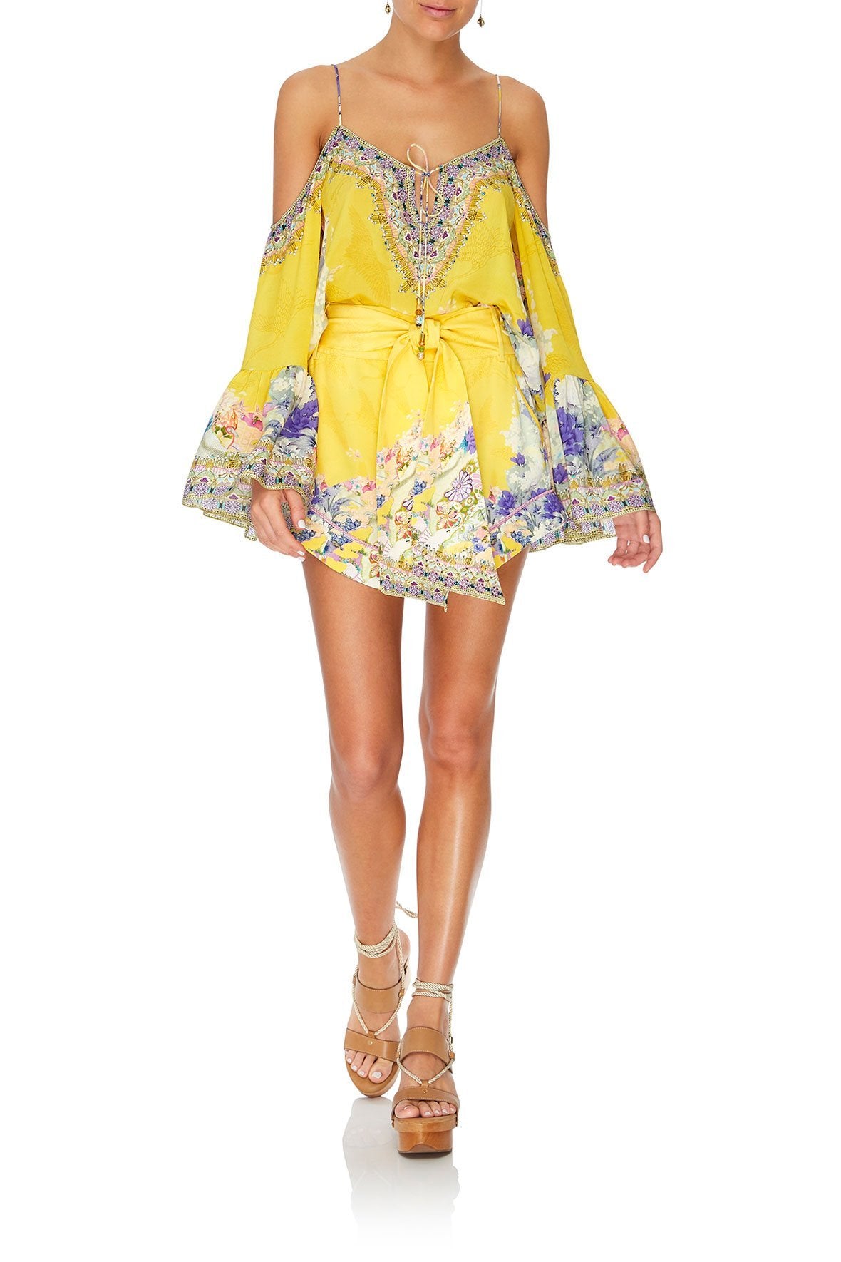 TIE DETAIL HIGH CUT SHORTS MELLOW MUSE