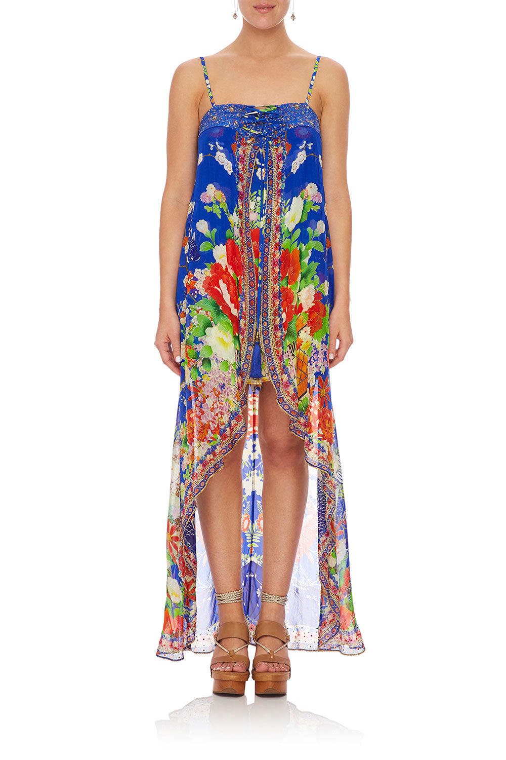 CAMILLA TIE DETAIL OVERLAY PLAYSUIT PLAYING KOI