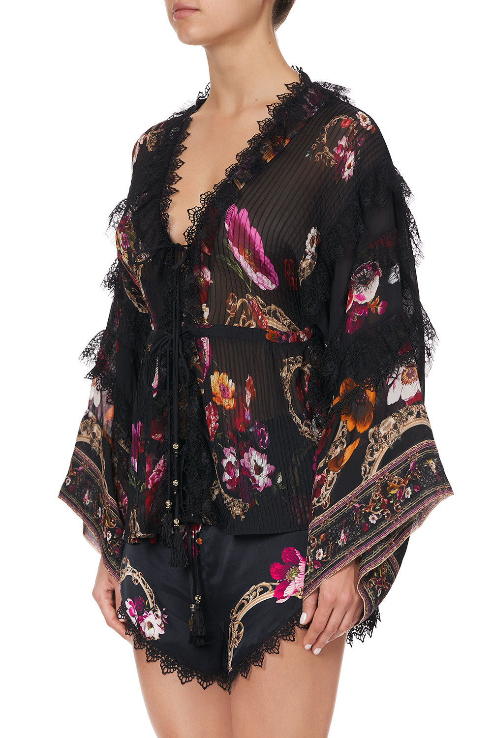 TIE FRONT LACE INSERT LAYER MIRROR MIRROR