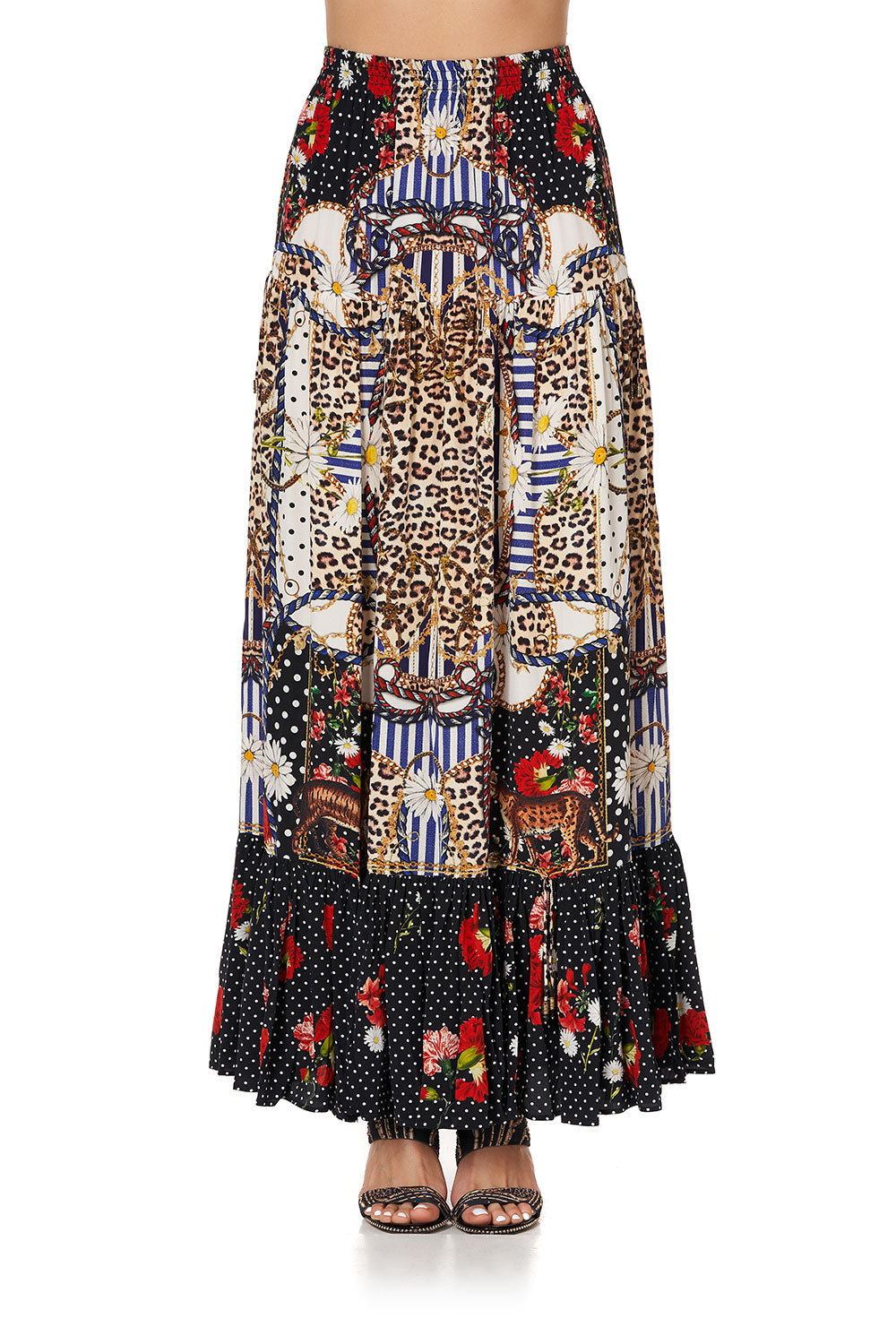 TIERED SKIRT WITH TIE UP DETAIL DEAR BRIGITTE