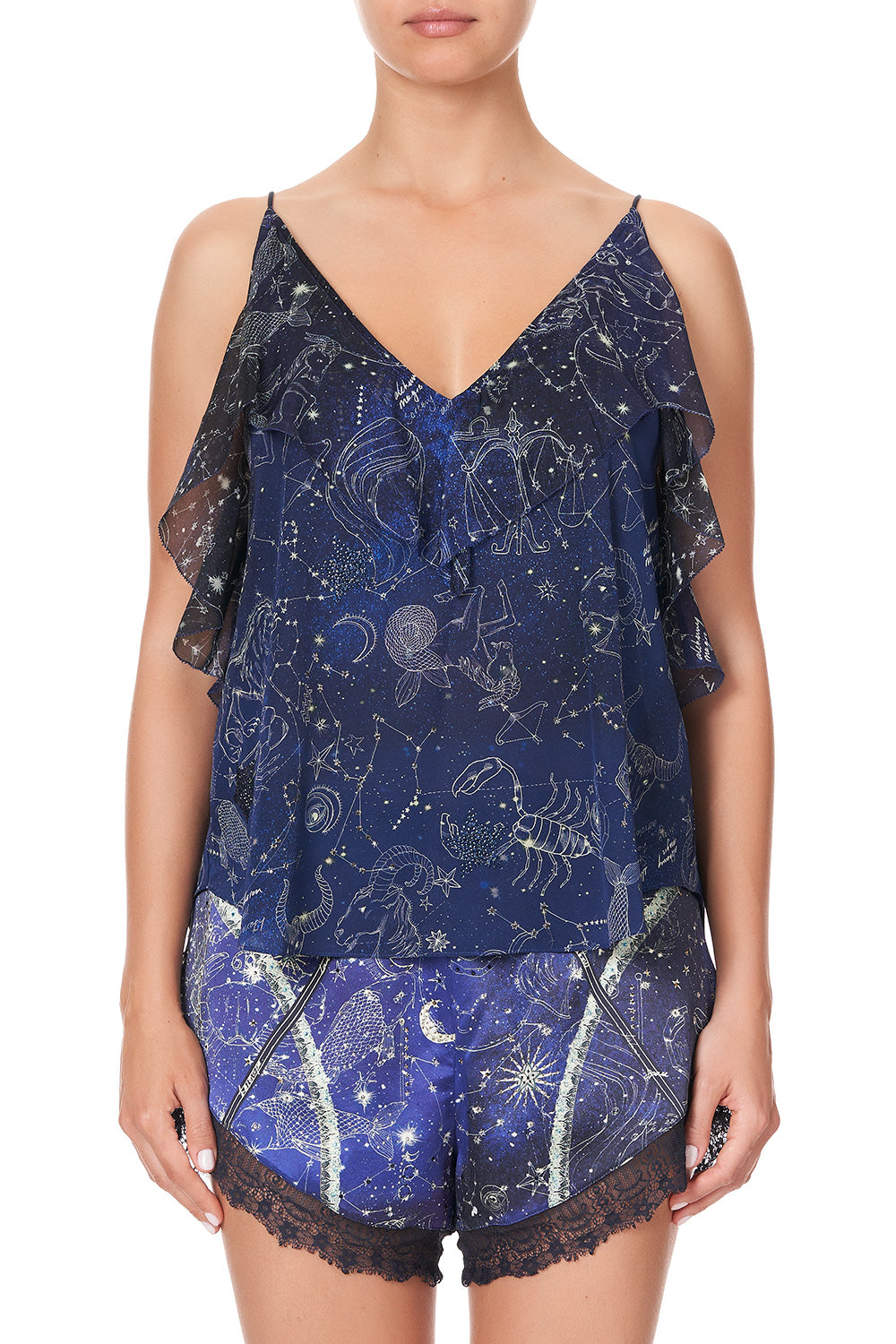 TOP WITH NECKLINE FRILL ITS A SIGN