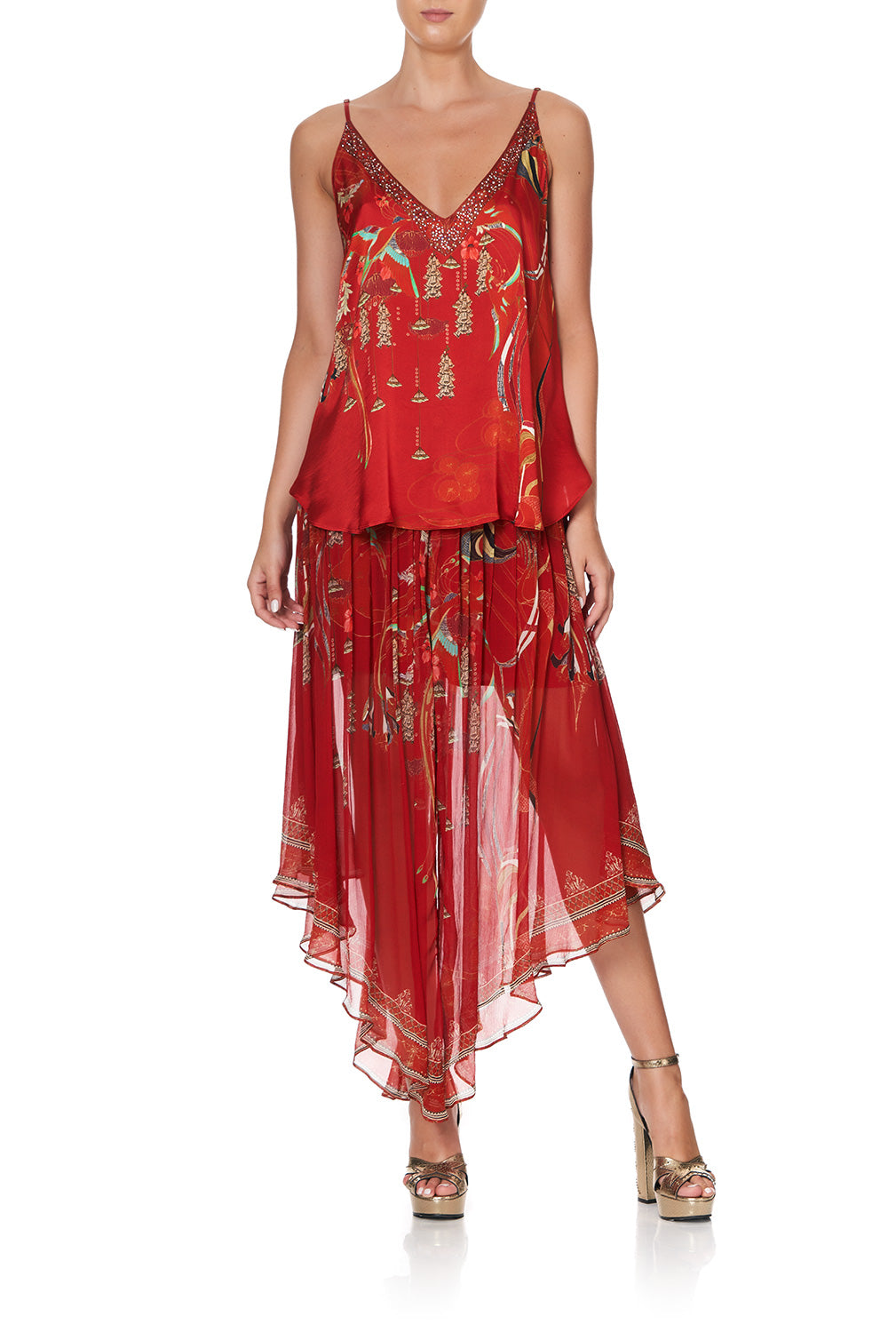 V NECK CAMI FORBIDDEN FRUIT