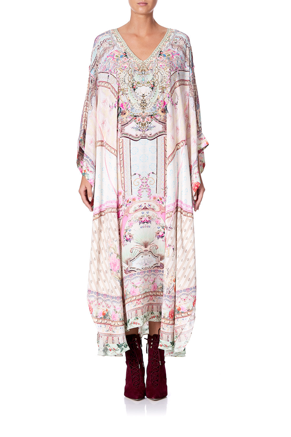 KAFTAN WITH SHEER SLEEVE CAROUSEL MADEMOISELLE