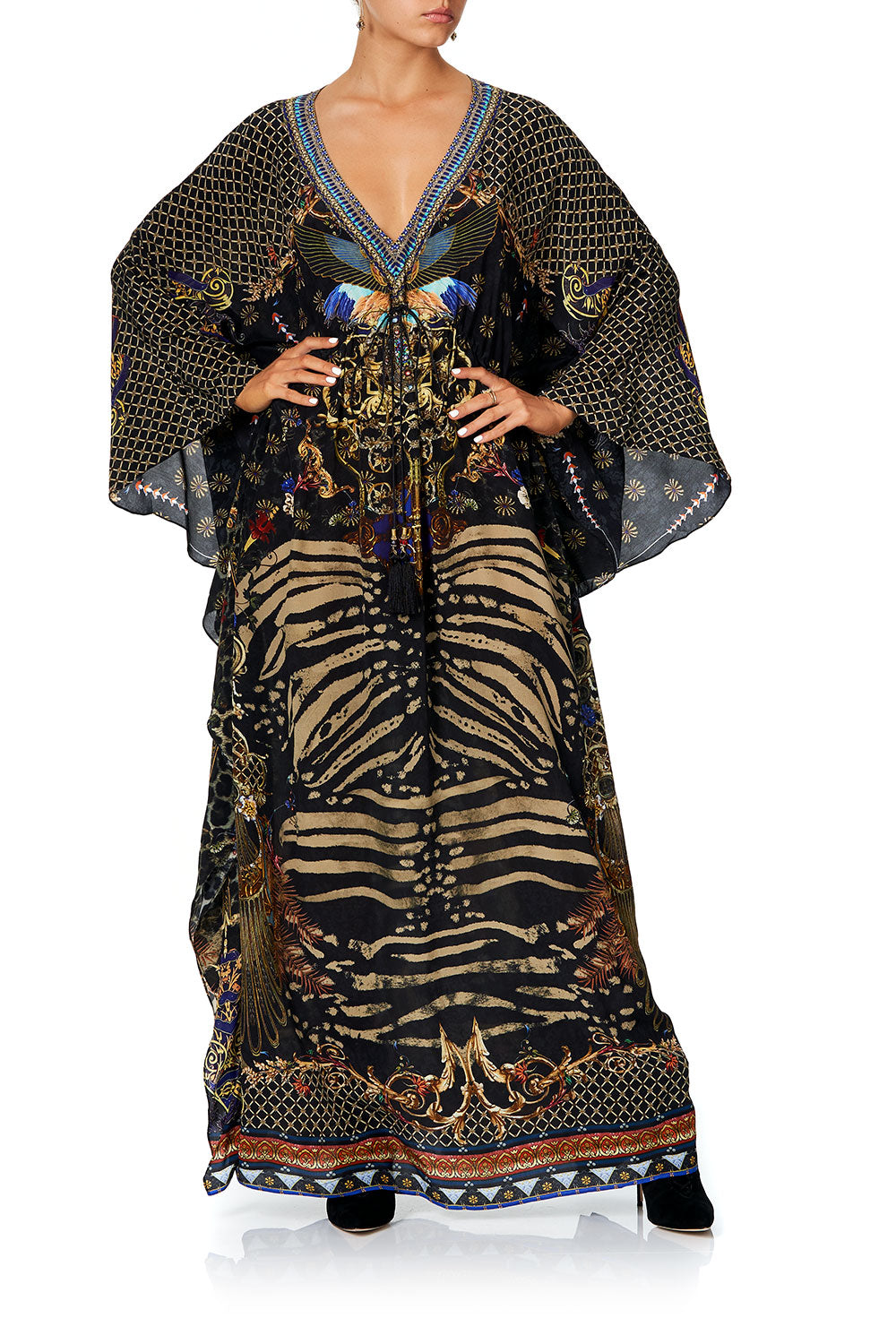 CAMILLA V-NECK KAFTAN WITH TIE WAIST THE NIGHT WE MET