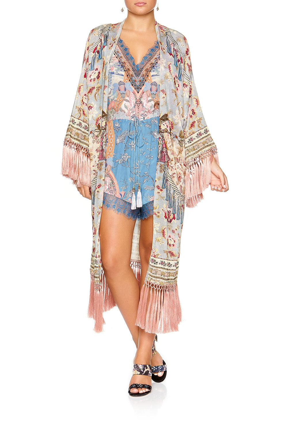 CAMILLA V-NECK LACE PLAYSUIT BLANCHES BLESSING