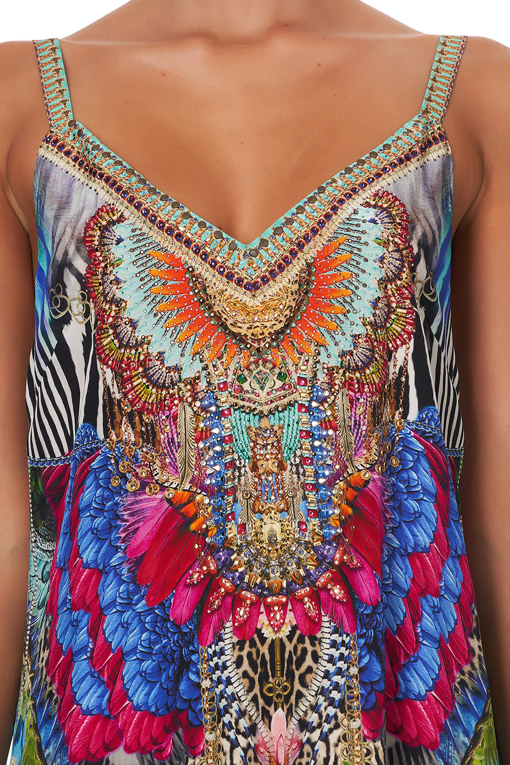 V NECK MIDI SLIP DRESS CAFE NAIROBI