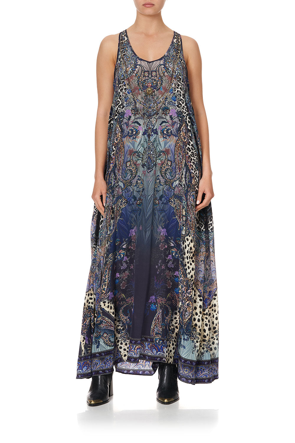 V NECK RACERBACK DRESS FESTIVAL EXPRESS