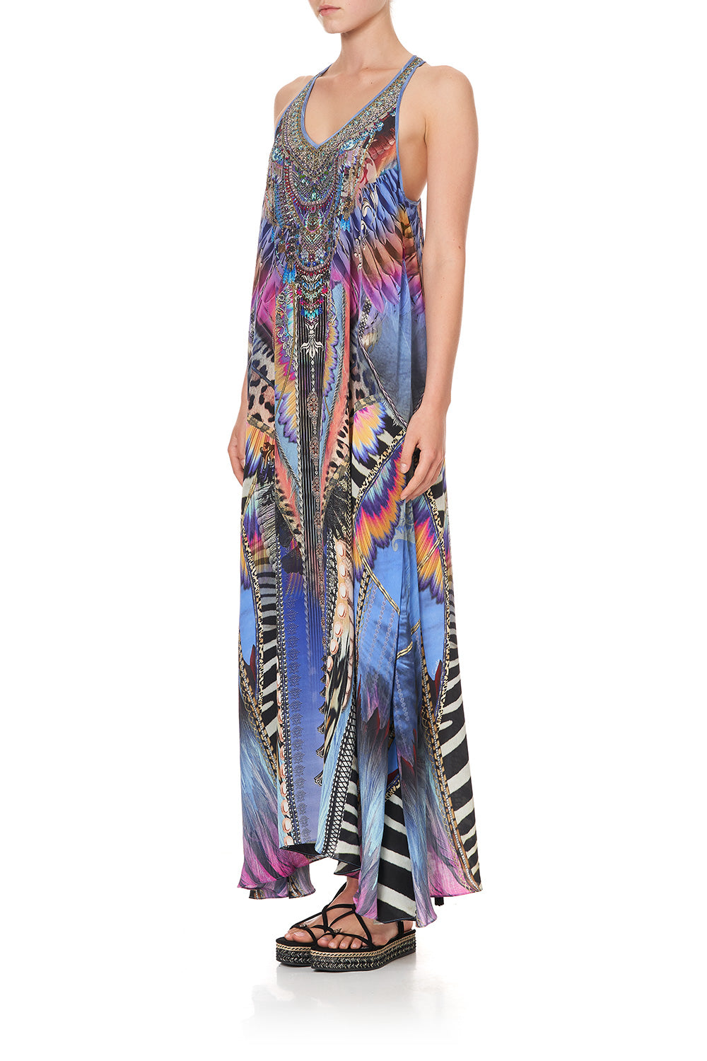 V NECK RACERBACK DRESS LOVE ON THE WING