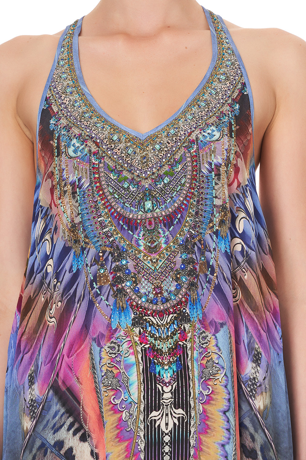 V NECK RACERBACK DRESS LOVE ON THE WING