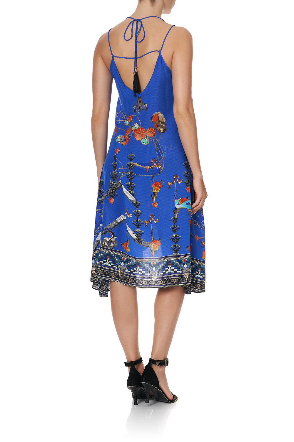 V-NECK STRAPPY FLARE DRESS TREE OF LIFE