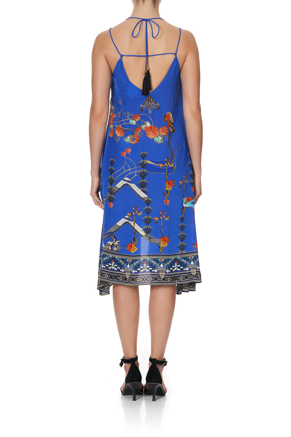 V-NECK STRAPPY FLARE DRESS TREE OF LIFE