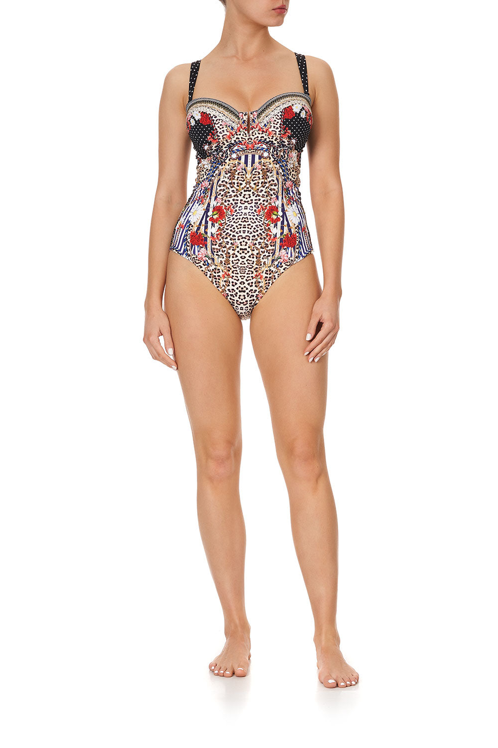 V WIRE BRA STYLE ONE PIECE DEAR BRIGITTE