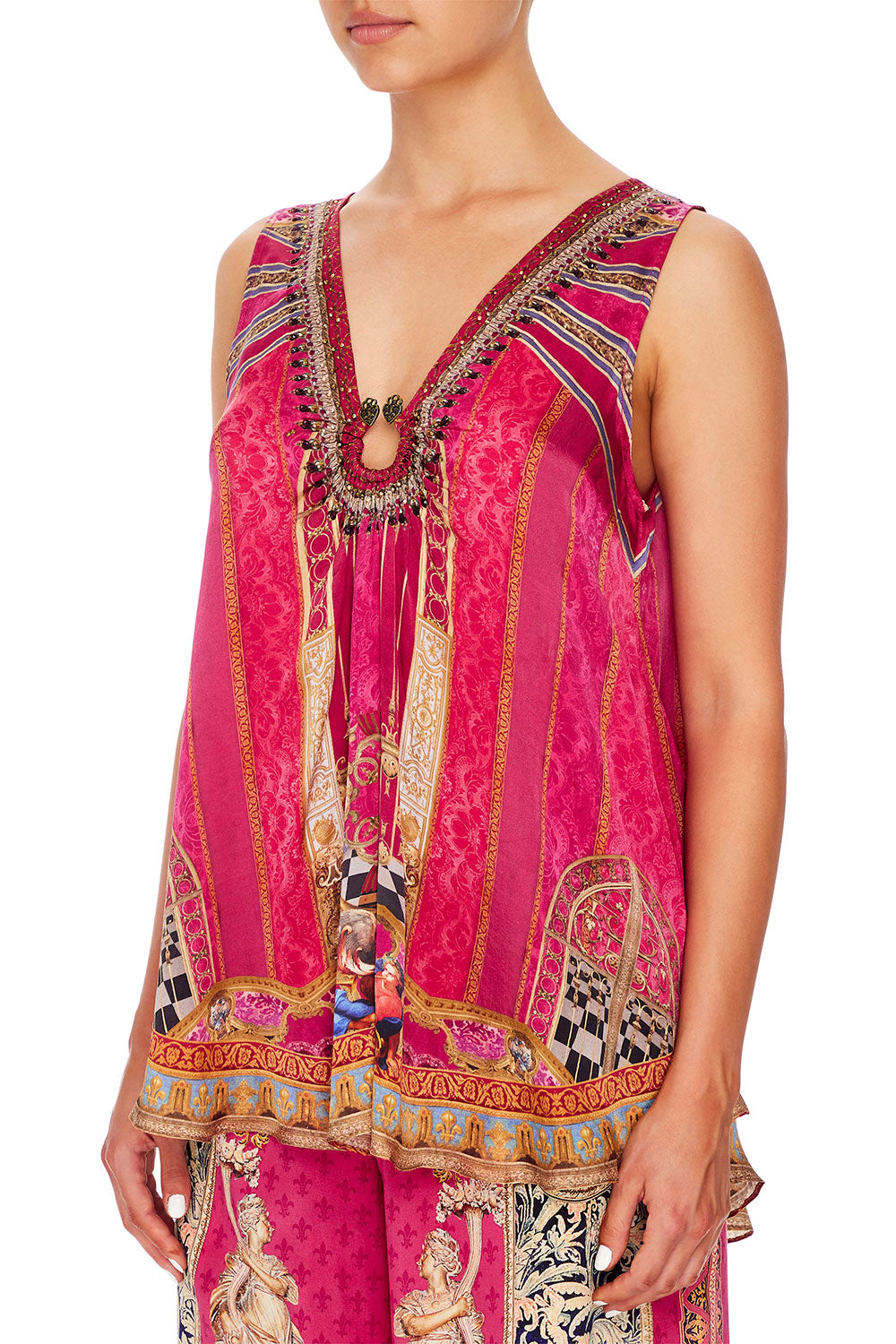 CAMILLA WIDE STRAP U-RING TOP LOUNGE HOUR