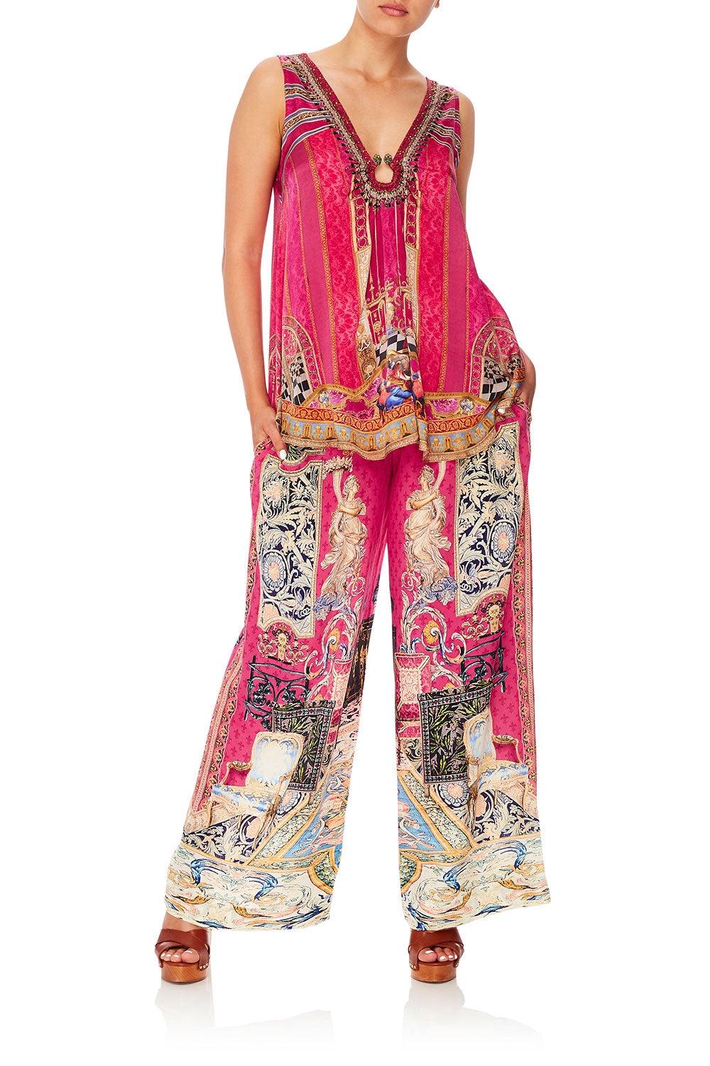 CAMILLA WIDE STRAP U-RING TOP LOUNGE HOUR