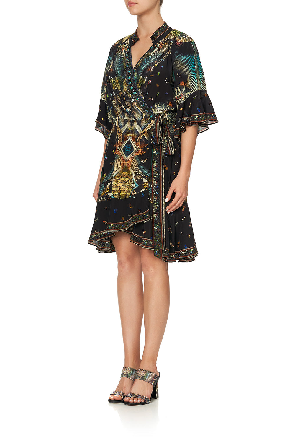 WRAP DRESS WITH RAGLAN SLEEVE MATERNAL INSTINCT