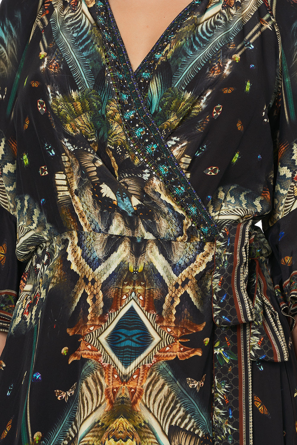 WRAP DRESS WITH RAGLAN SLEEVE MATERNAL INSTINCT