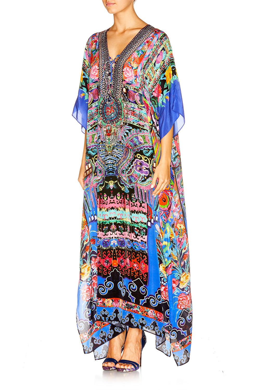 PRETTY PRECESSION LONG LACE UP KAFTAN
