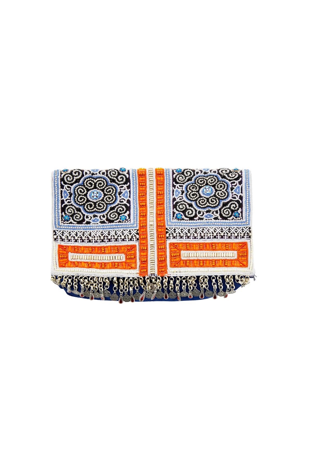 DRESS UP BOX EMBELLISHED CLUTCH W/ STRAP