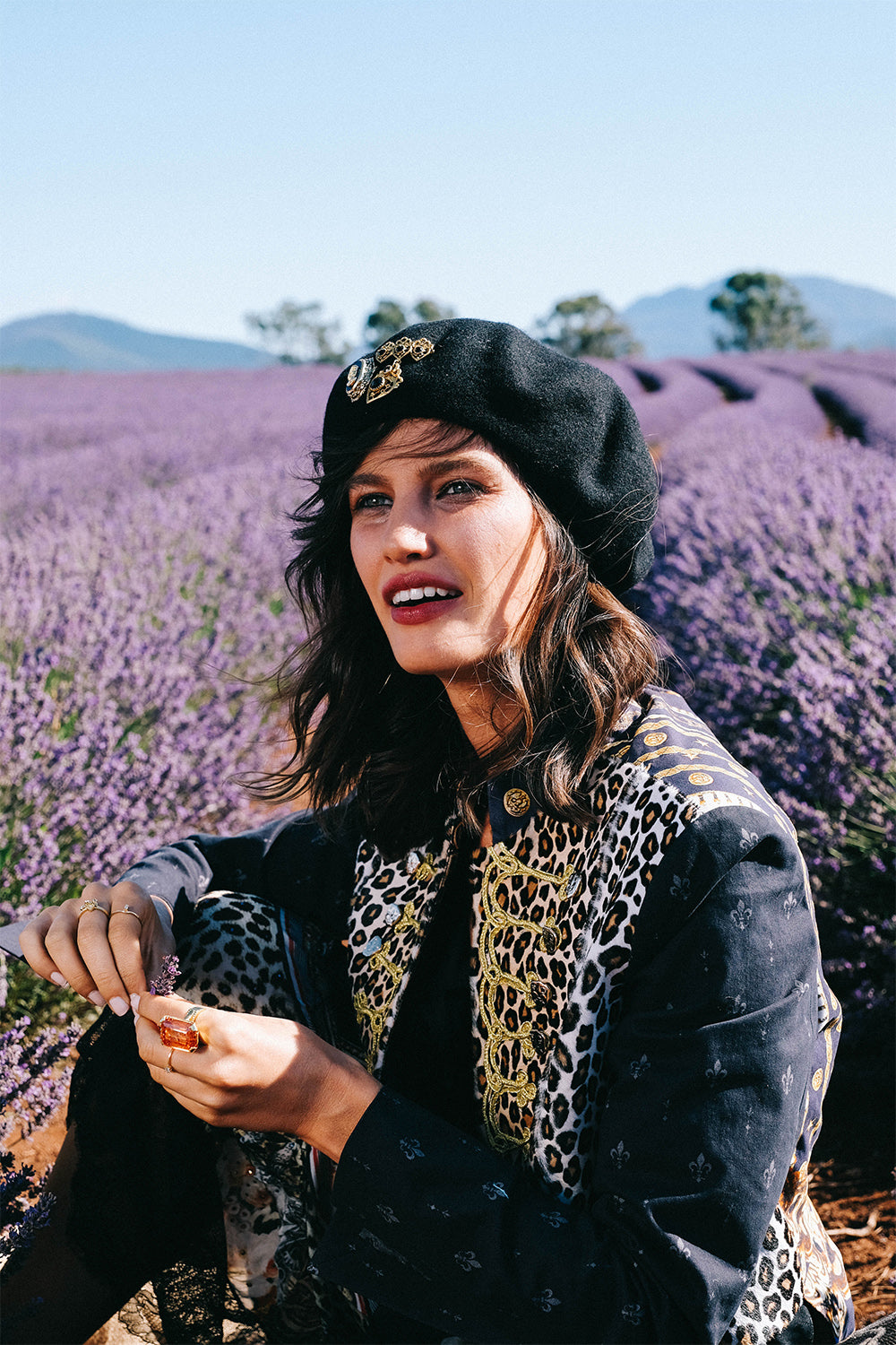 MANDARIN COLLAR JACKET MARAIS AT MIDNIGHT