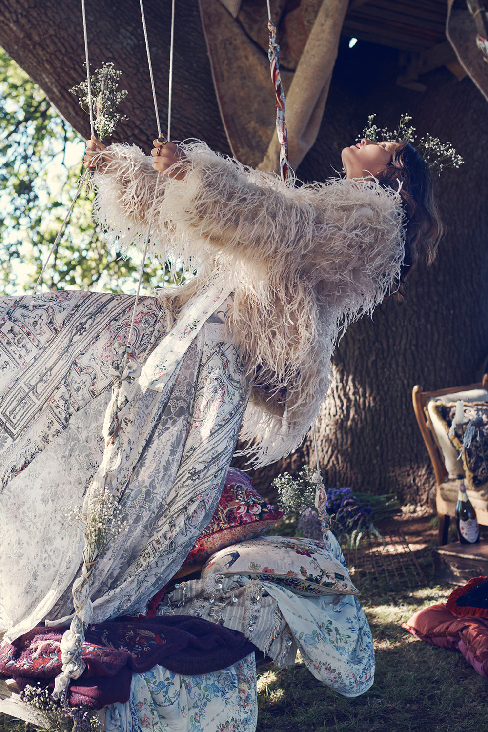 FEATHER JACKET VIOLET CITY