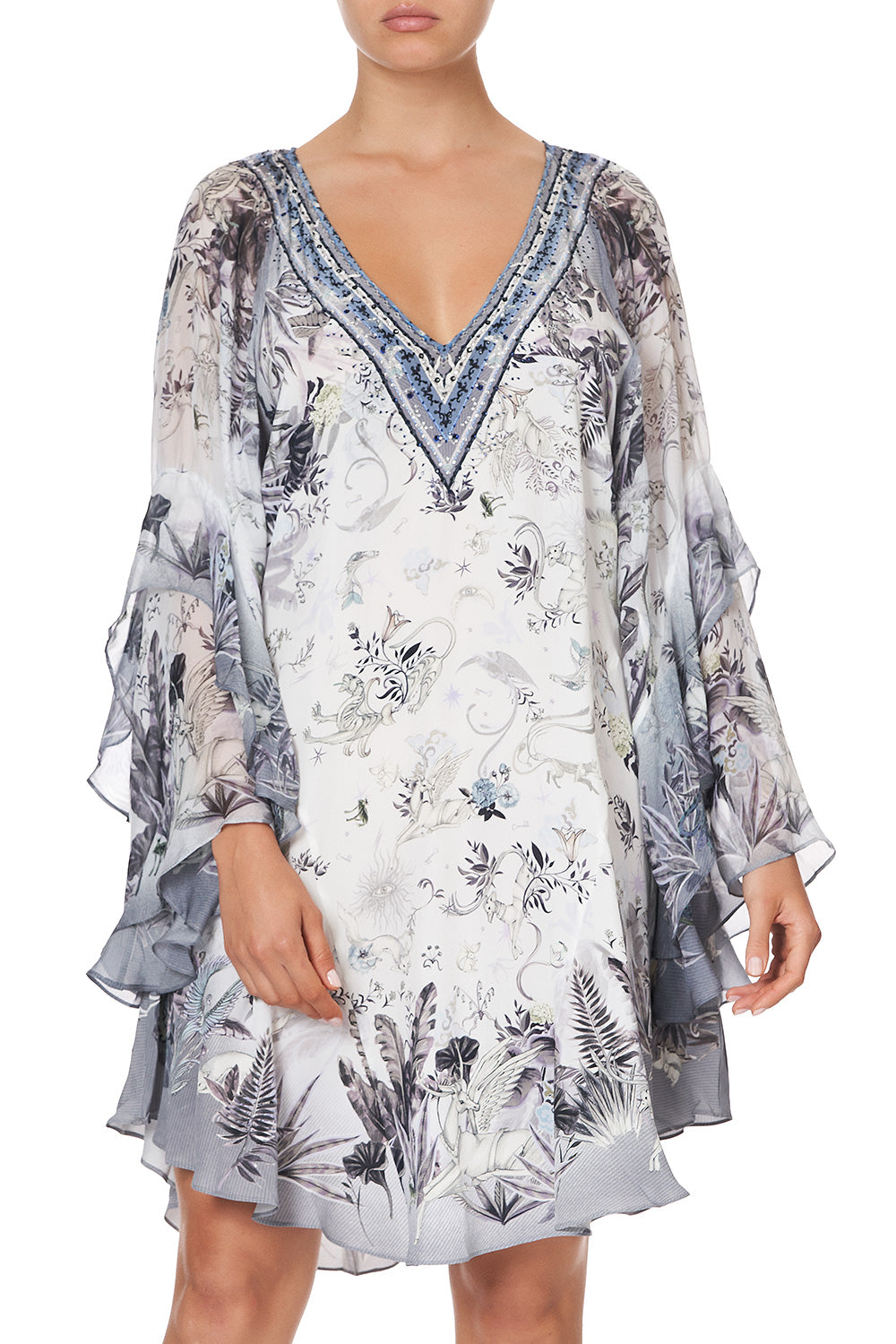 RAGLAN DRESS WITH RUFFLES MOONLIT MUSINGS