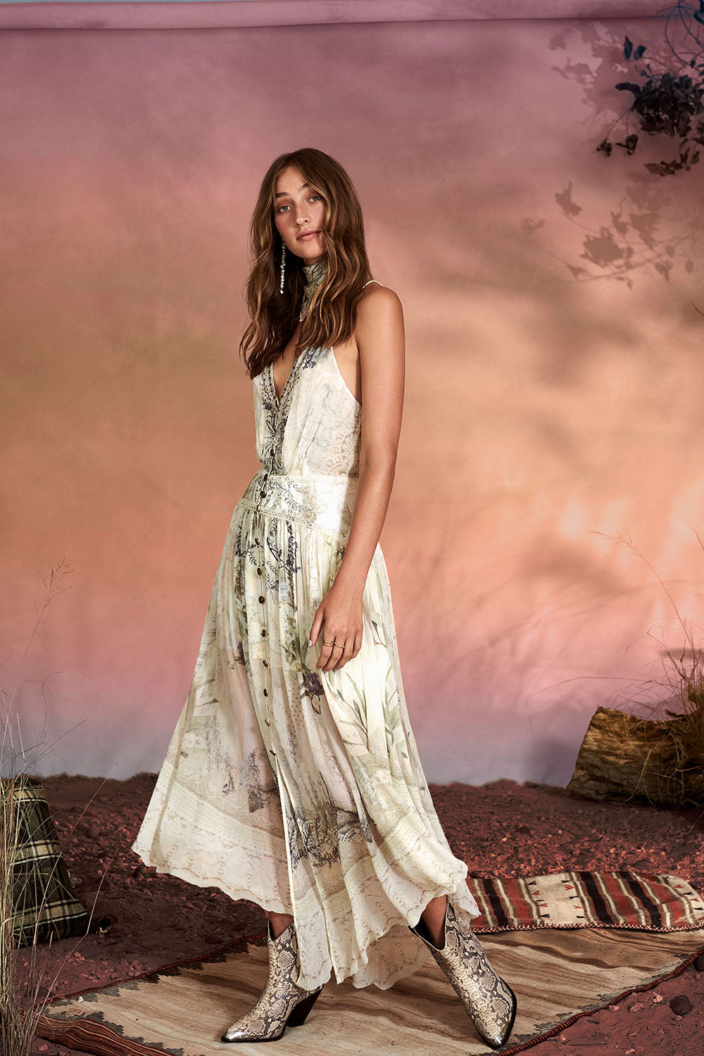 STRAP DRESS WITH SHAPED WAISTBAND MEMORIES OF MOREE