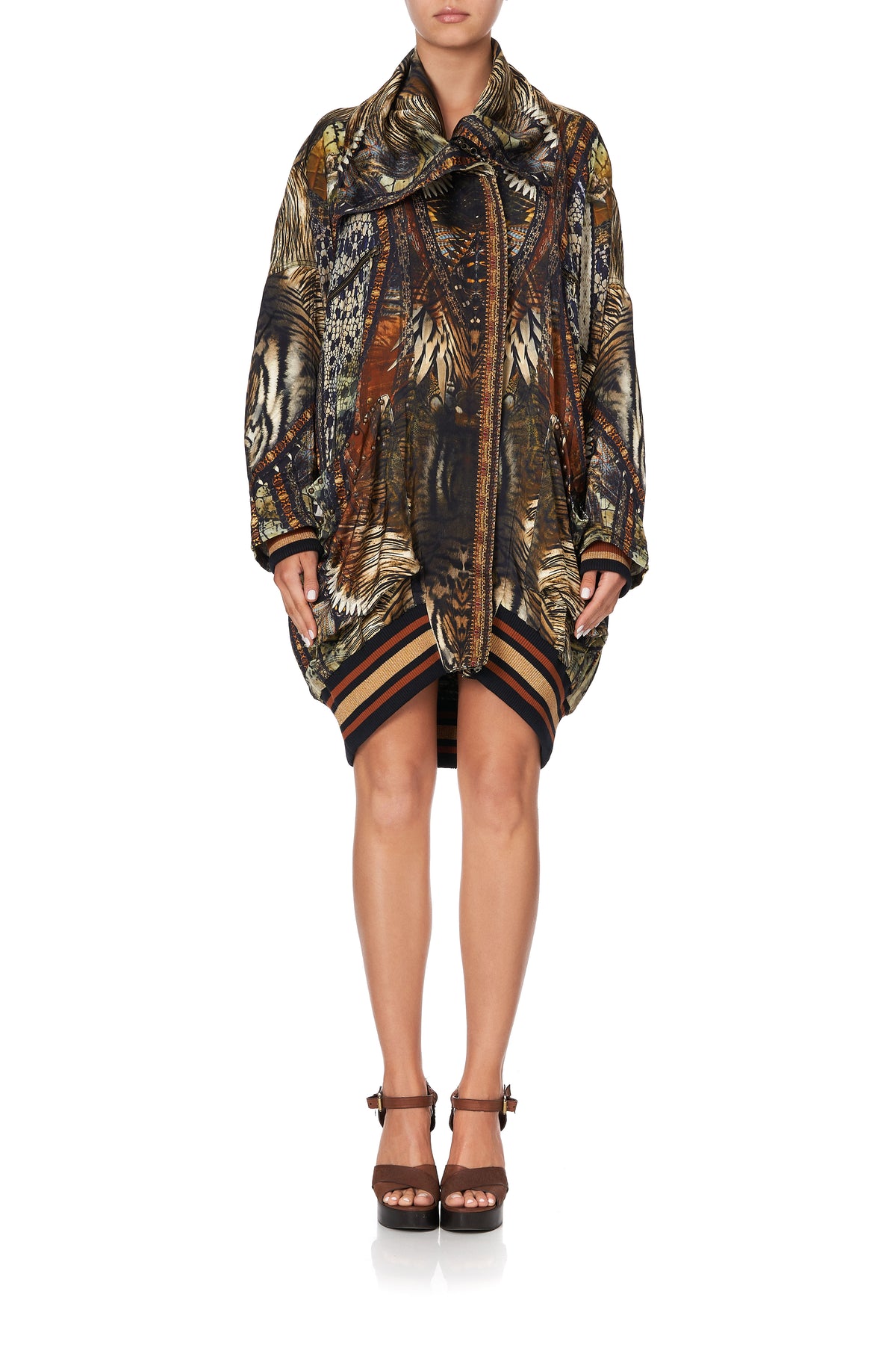 PARKA JACKET WITH RIB KAKADU CALLING