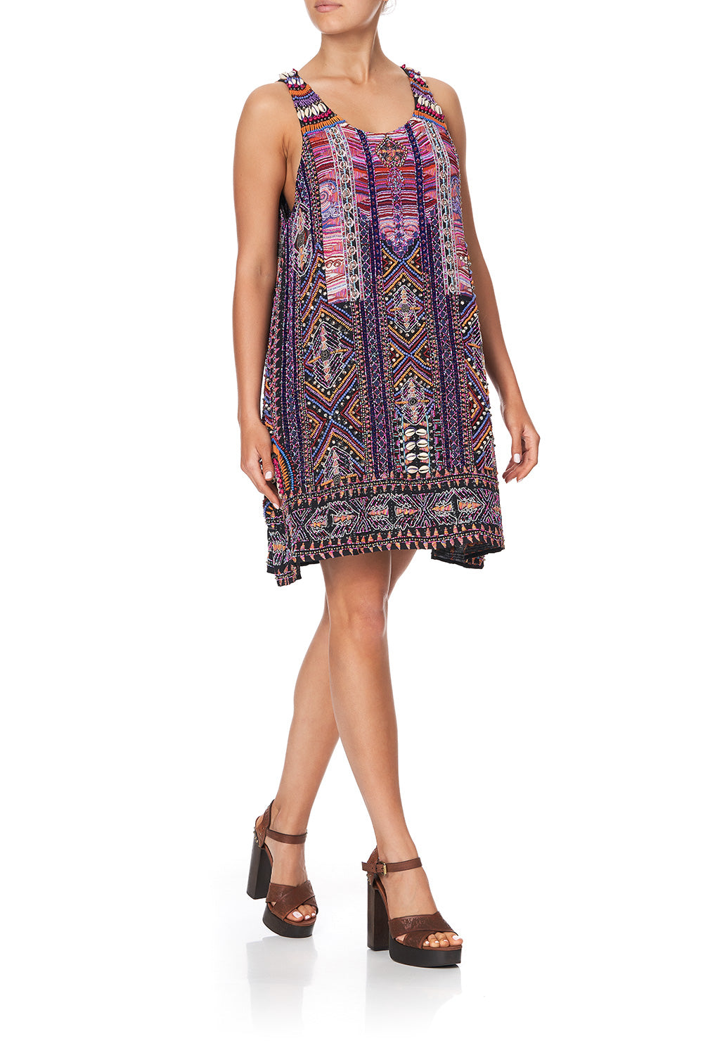 ROUND NECK A-LINE DRESS MINA MINA