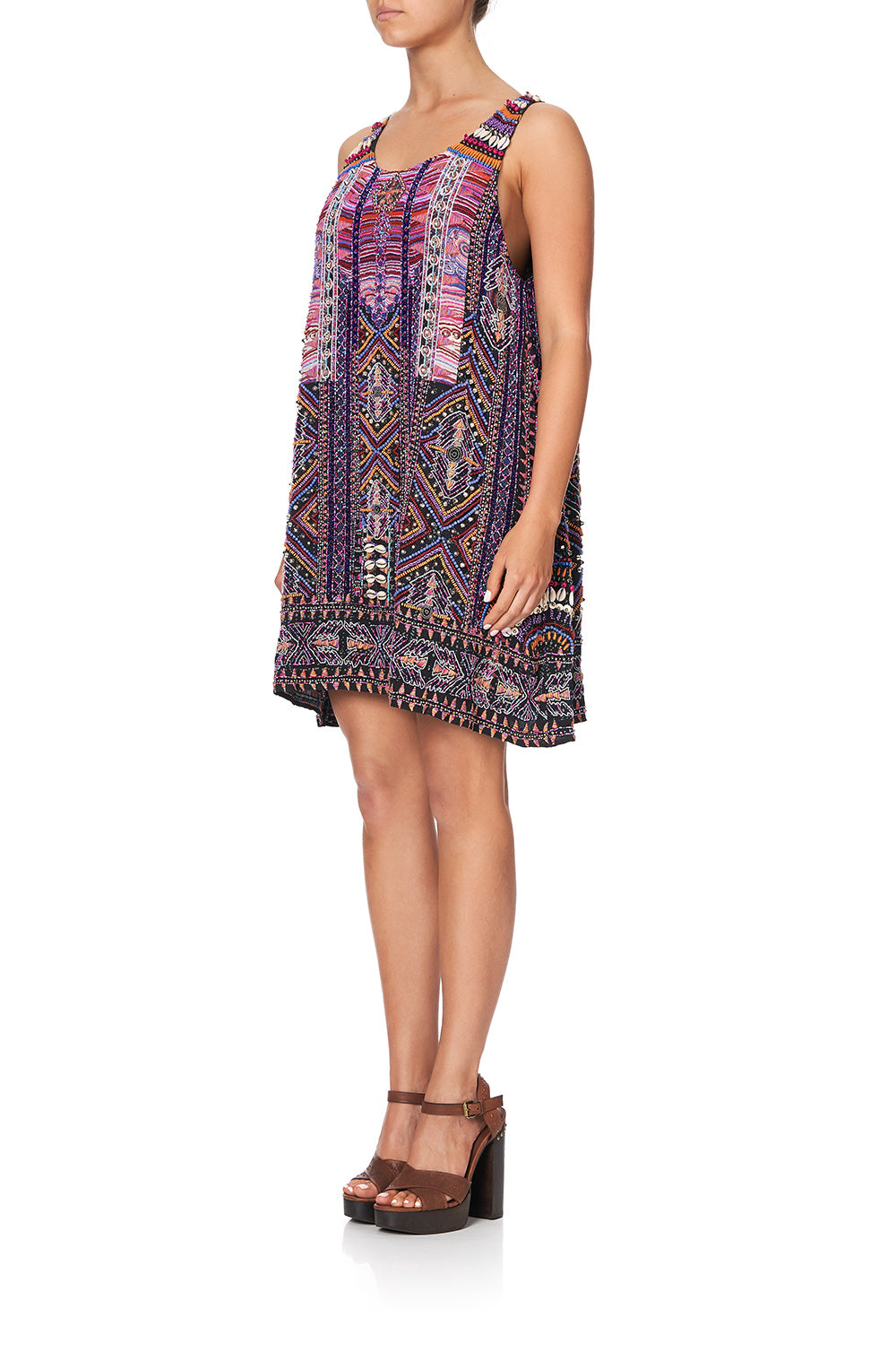 ROUND NECK A-LINE DRESS MINA MINA