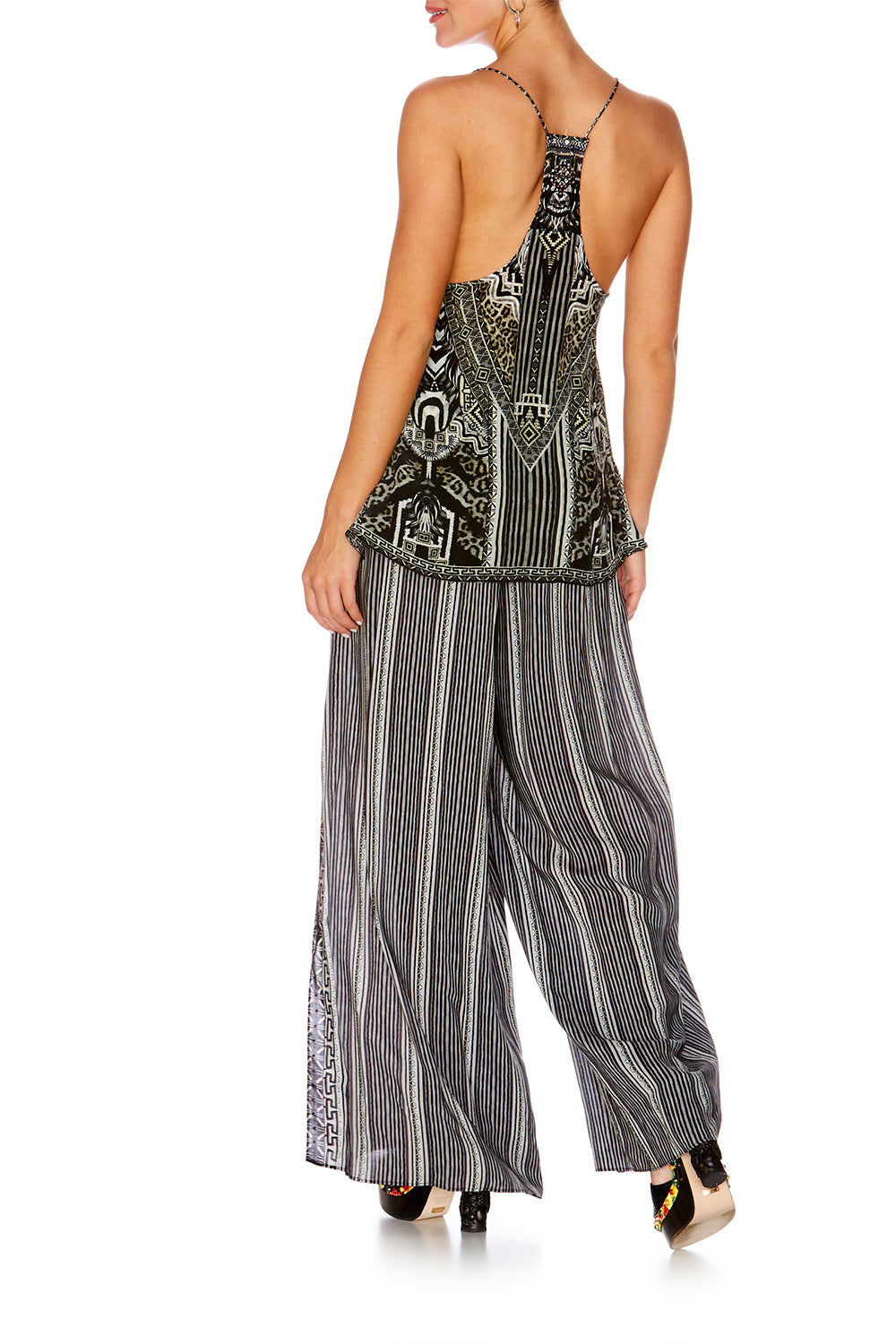 TRIBAL THEORY T BACK SHOESTRING TOP