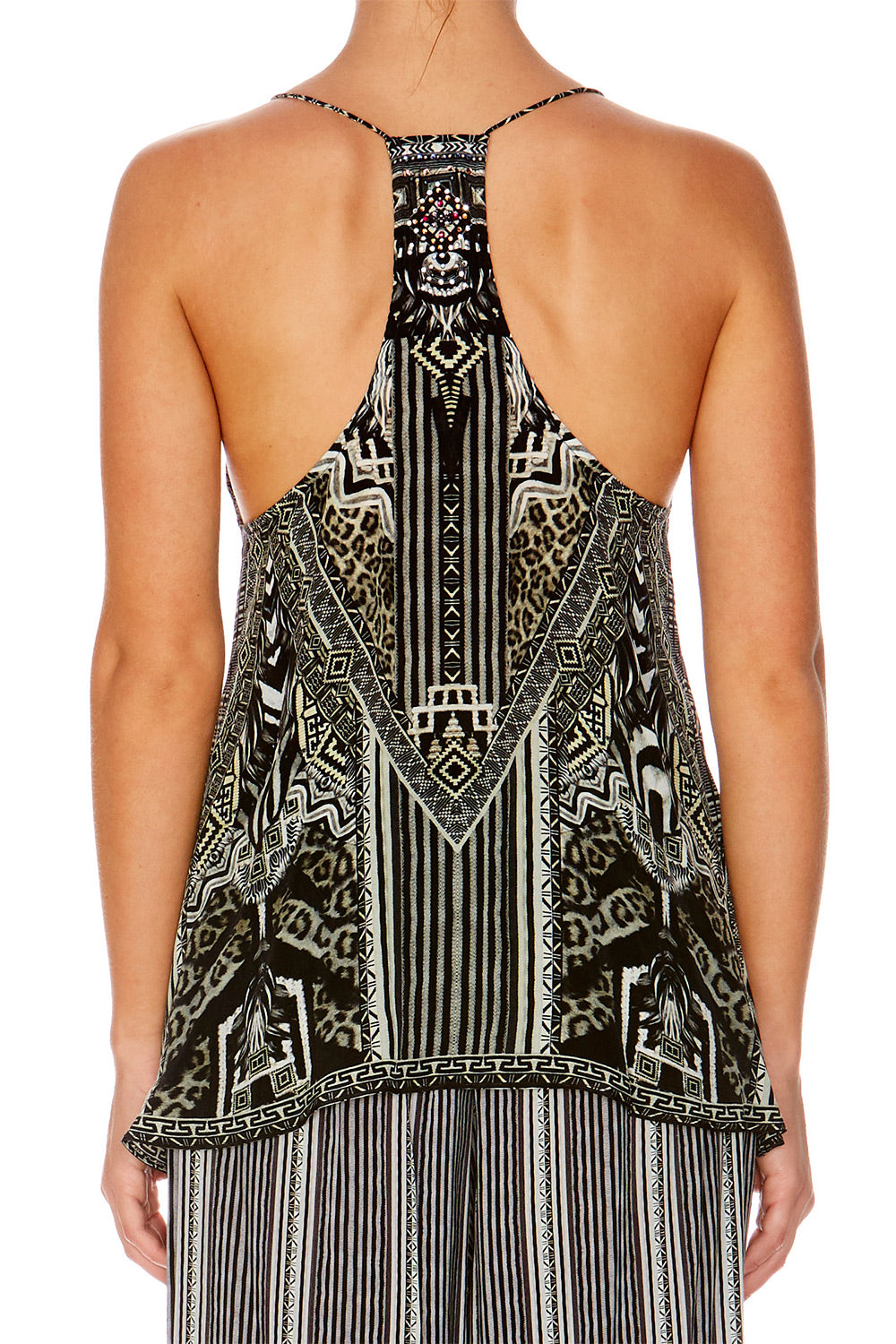 TRIBAL THEORY T BACK SHOESTRING TOP