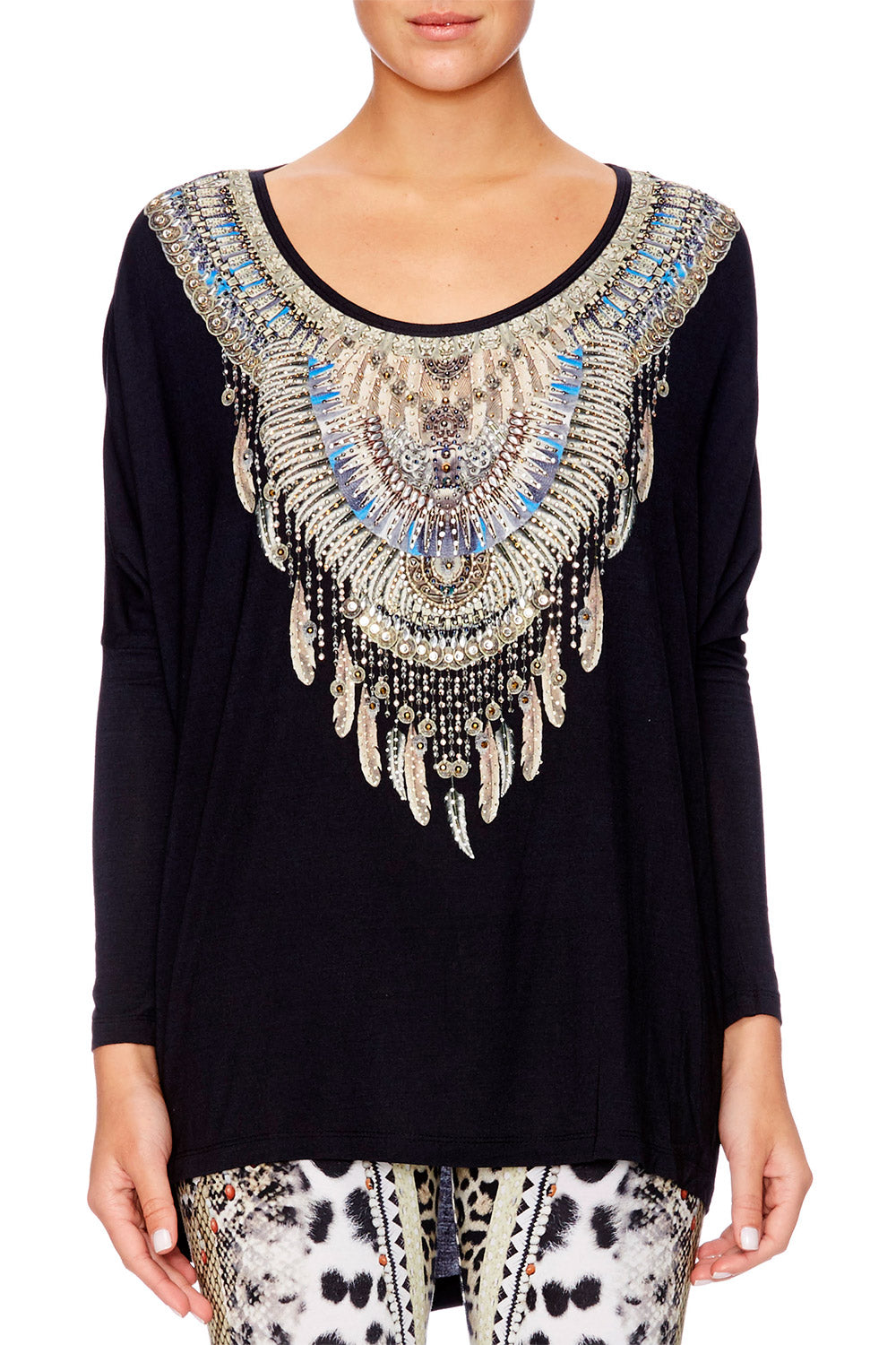 BLACK OVERSISED LONG T-SHIRT