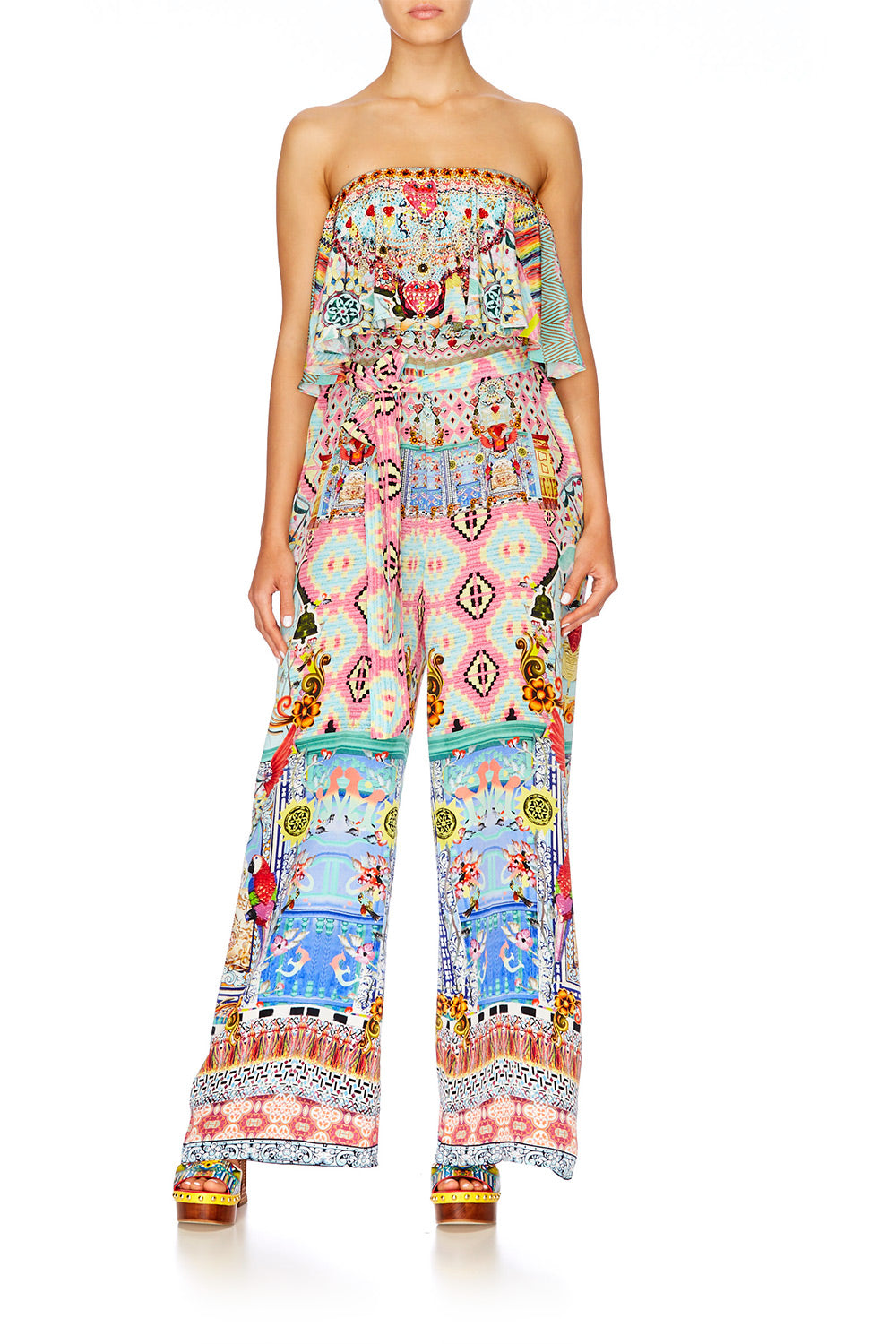 CLOSE TO MY HEART STRAPLESS JUMPSUIT W FRILL