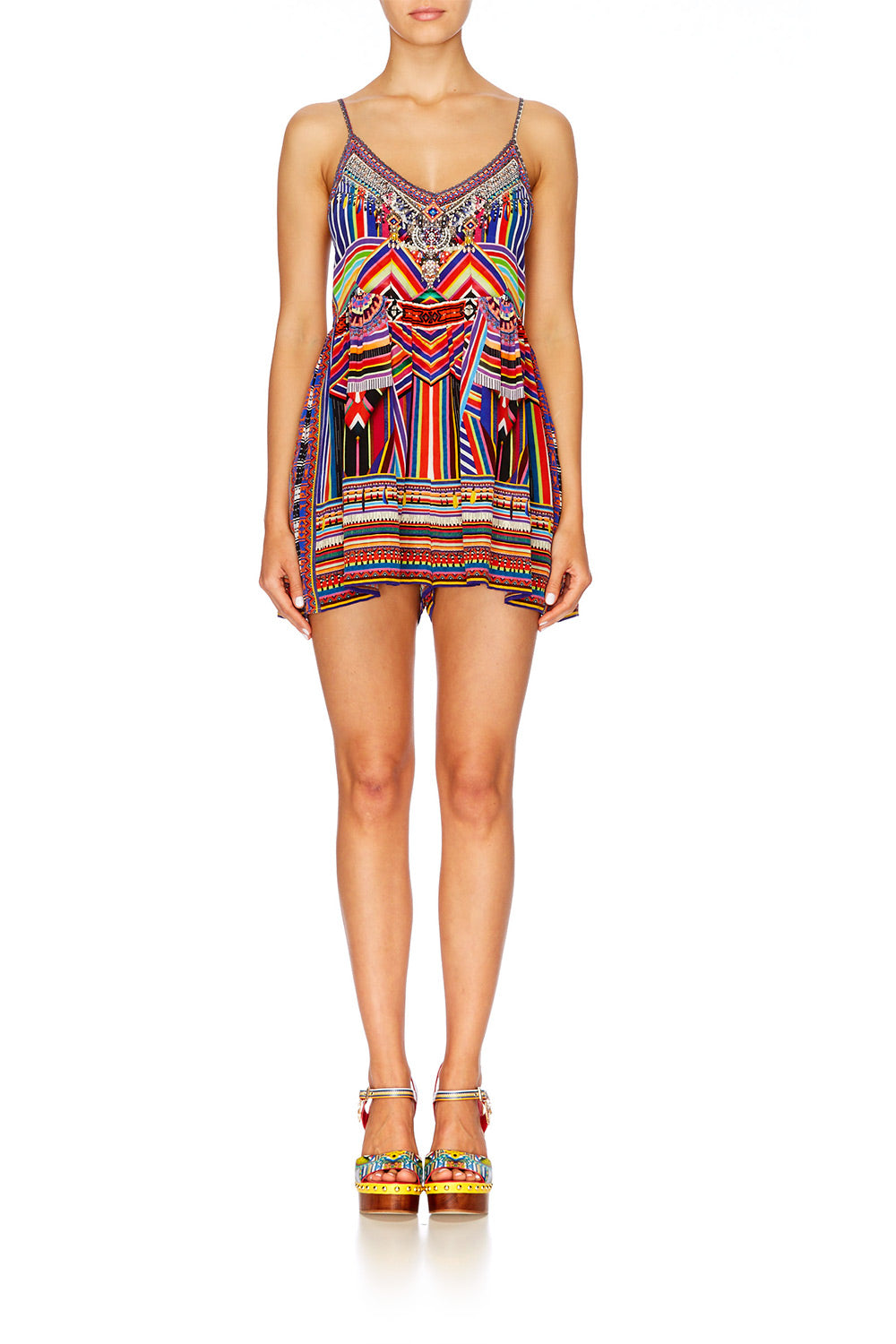 TSACHILA BLESSING GATHERED PLAYSUIT