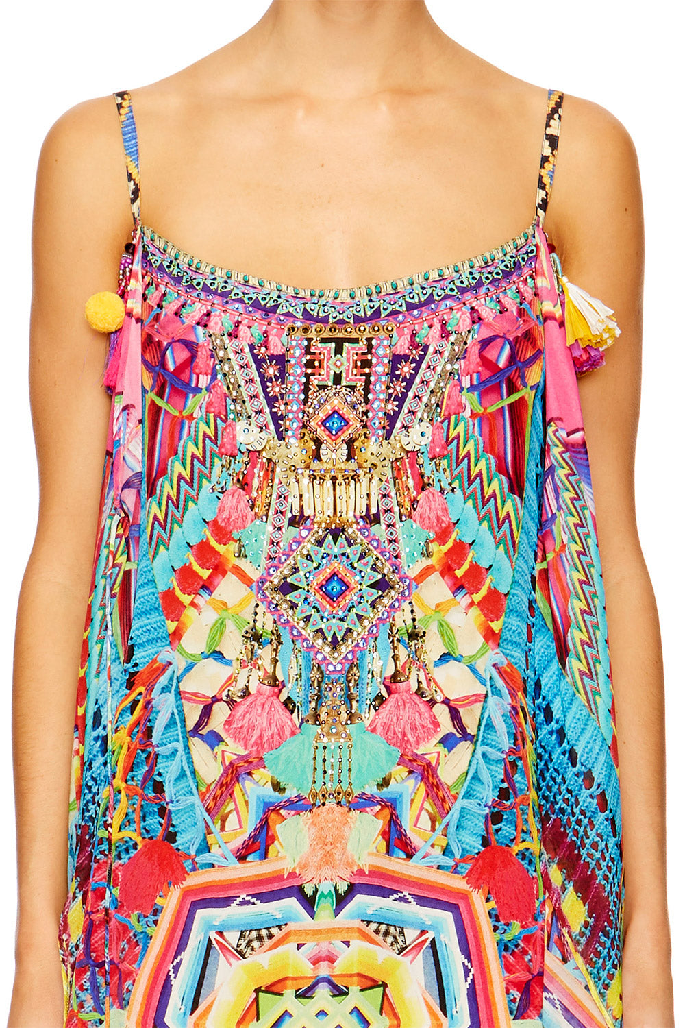 MS MOCHILLA MINI DRESS WITH LONG OVERLAY