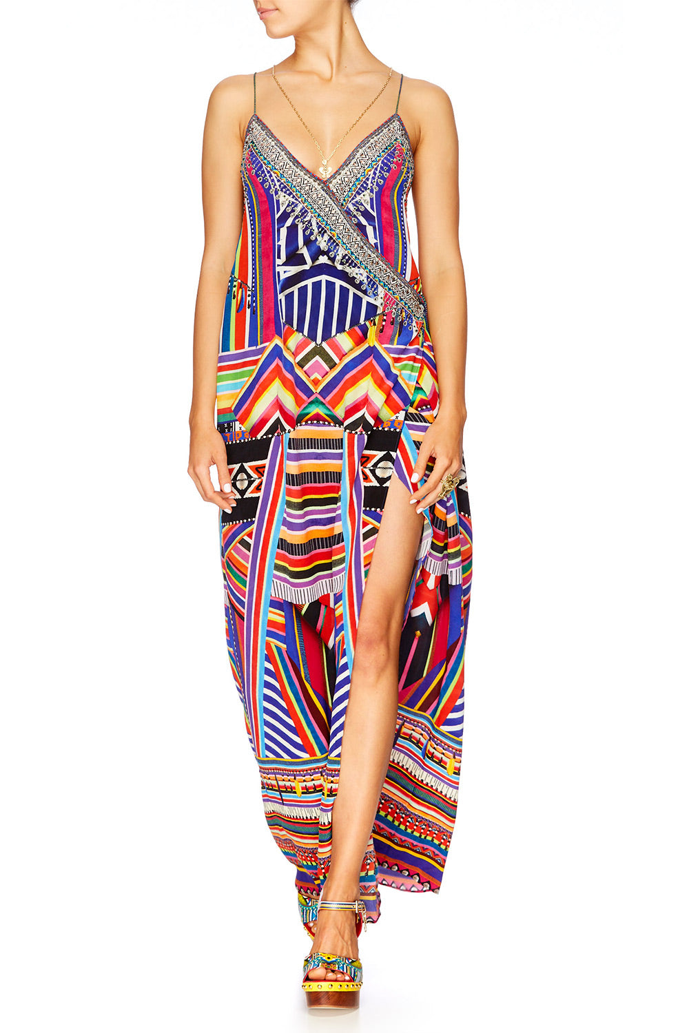 TSACHILA BLESSING ASYMMETRICAL WRAP DRESS