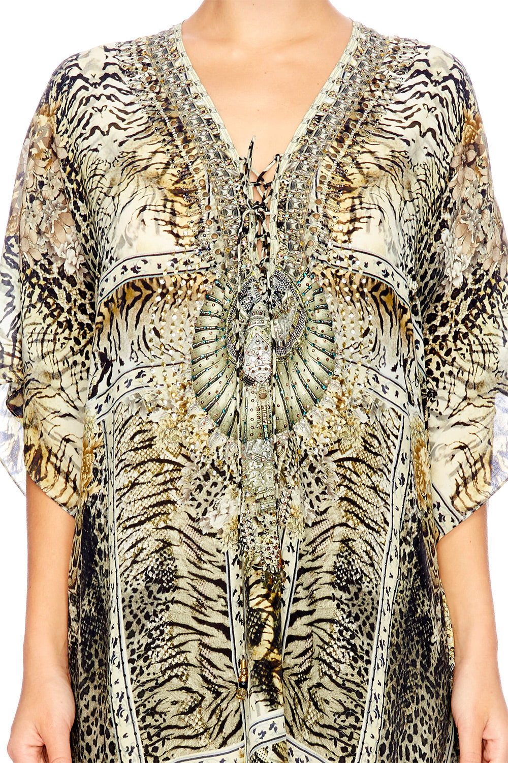 SPIRIT ANIMAL SHORT LACE UP KAFTAN