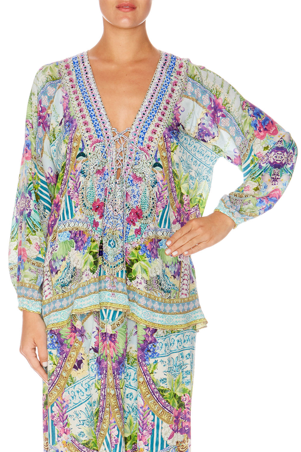 SALVADOR FIELDS FOREVER LACE UP SHIRT