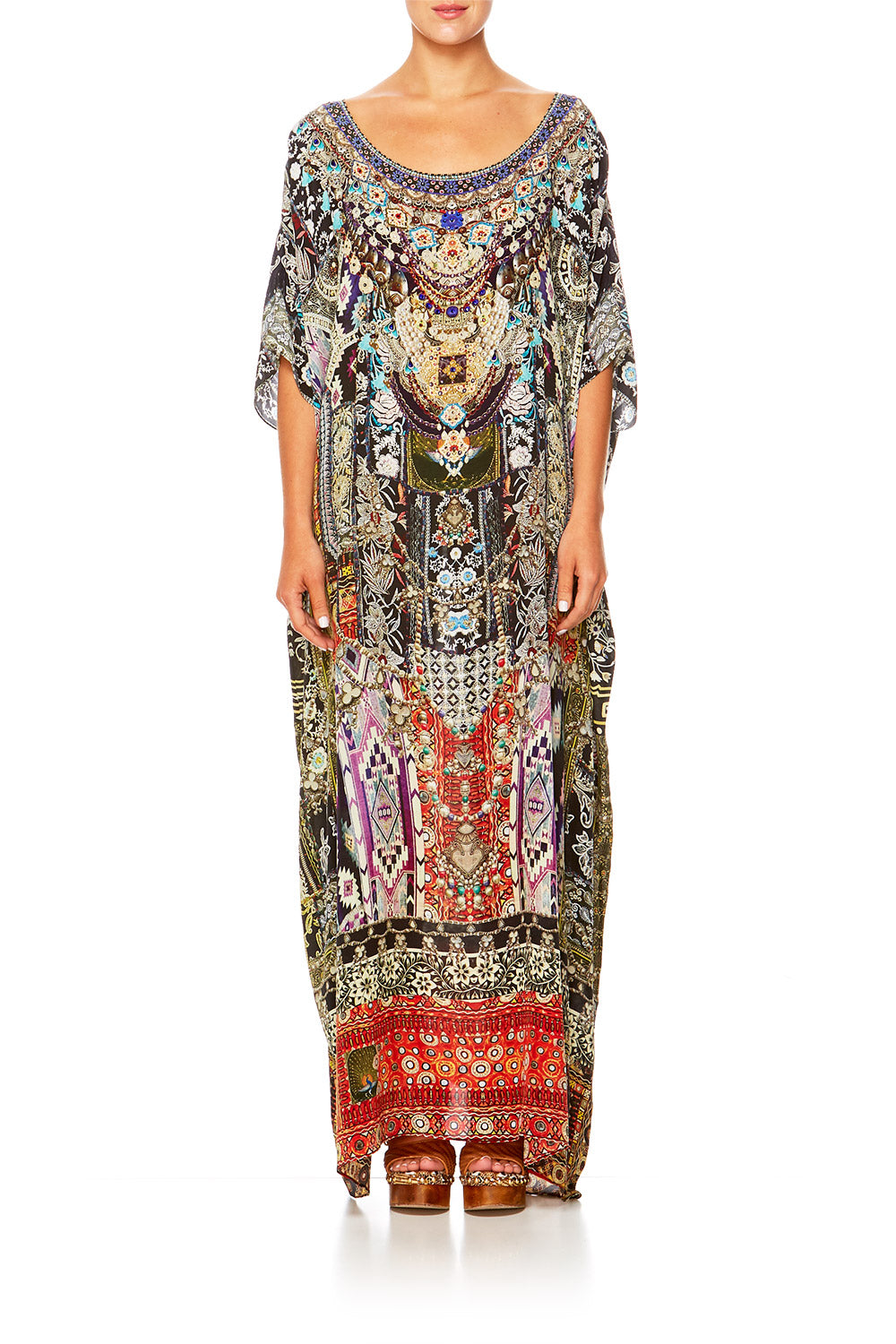 CAMILLA JAGGIS KINGDOM ROUND NECK KAFTAN