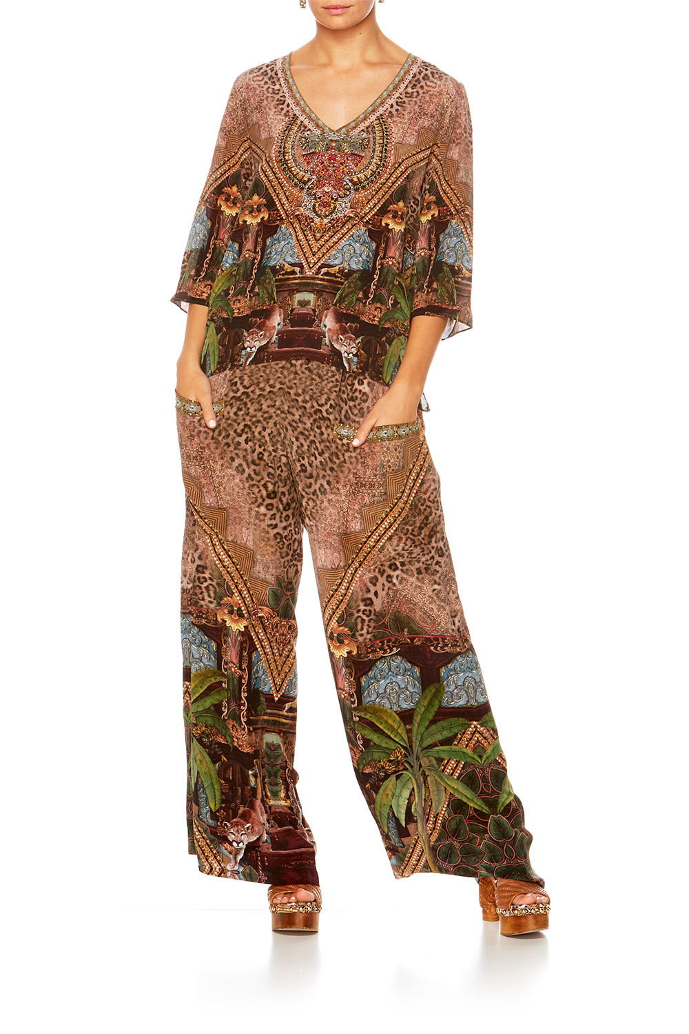 THE GYPSY LOUNGE WIDE LEG TROUSER W POCKETS