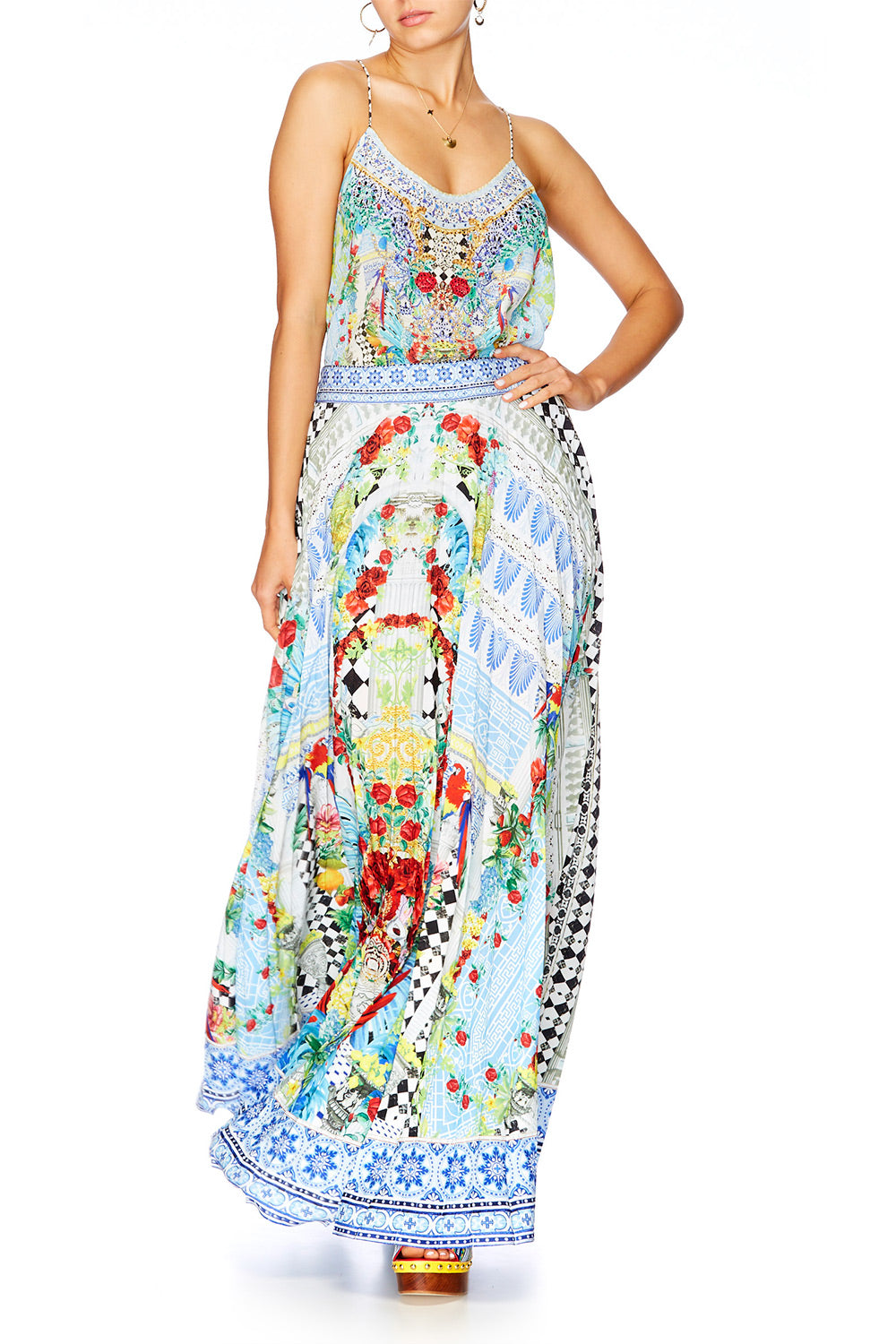 MASKING MADNESS T BACK SHOESTRING TOP