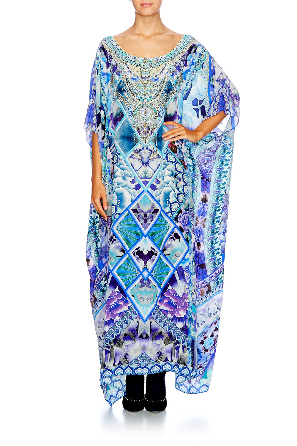 THE BLUE MARKET ROUND NECK KAFTAN