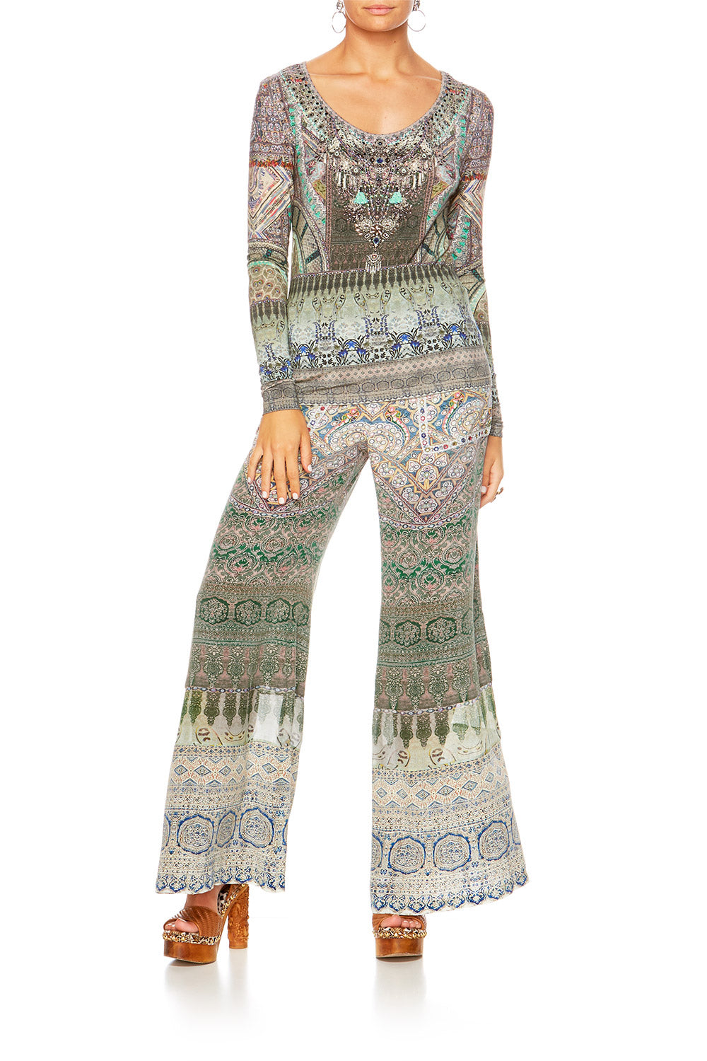 MAMAS HOME LONG SLEEVE FITTED TOP