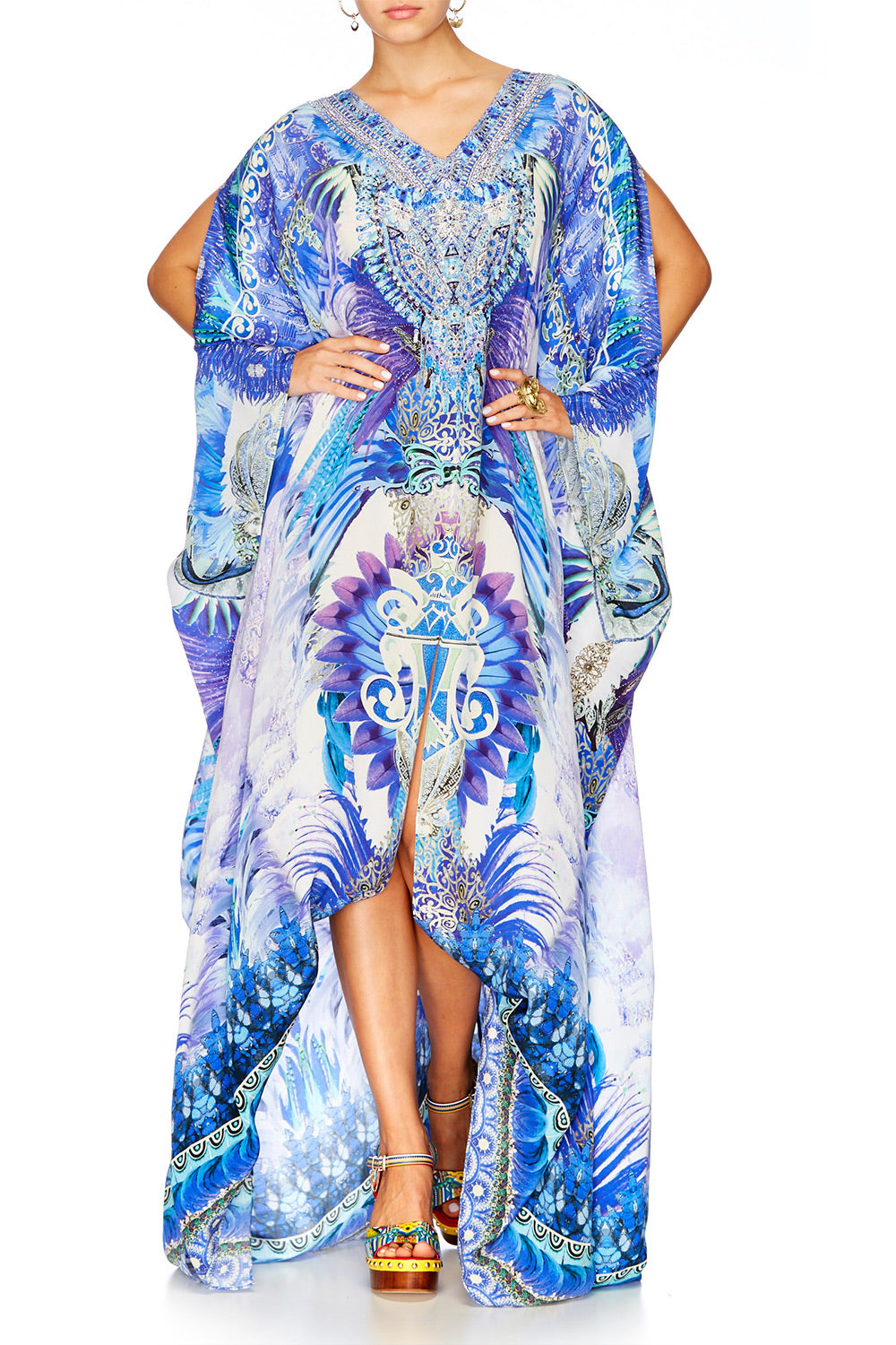 HEARTBEATS DRUMBEATS SPLIT FRONT & SLEEVE KAFTAN