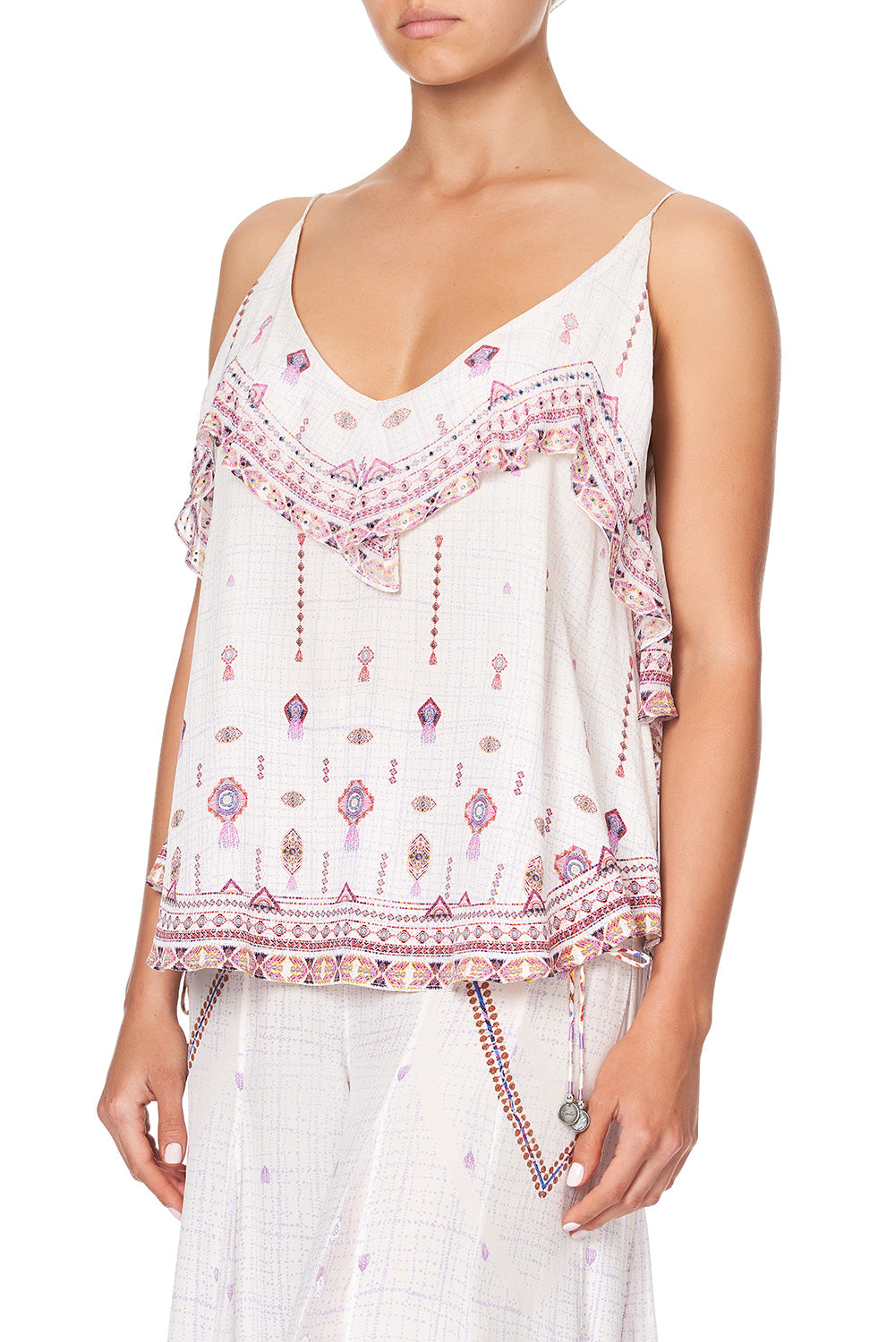 TOP WITH NECKLINE FRILL TANAMI ROAD