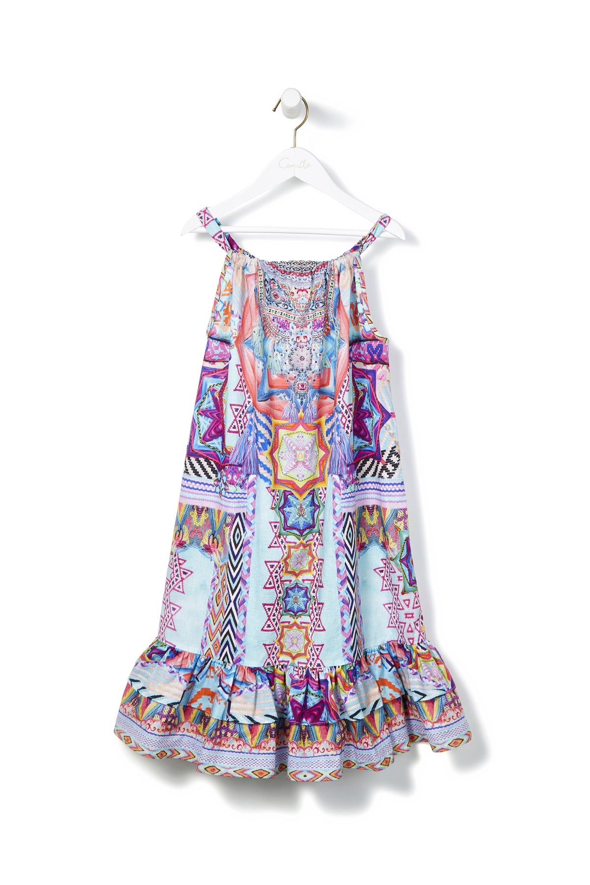 WANDERING EYE KIDS FRILL HEM DRESS
