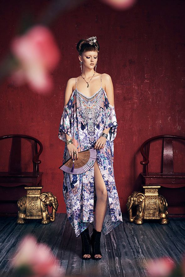 STILL LIFE SHOESTRING STRAP KAFTAN