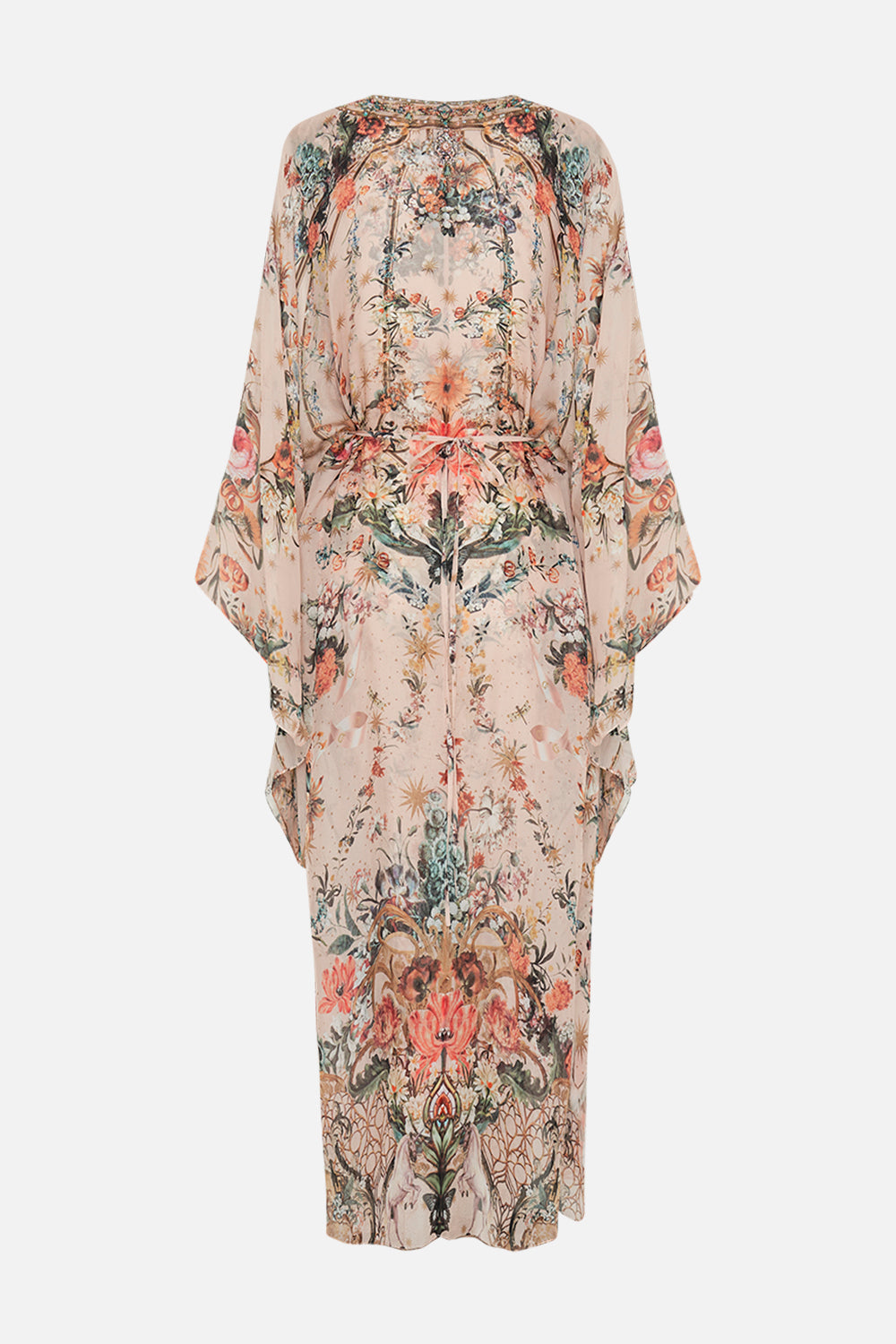 CAMILLA silk kaftan in Rose Garden Revolution print